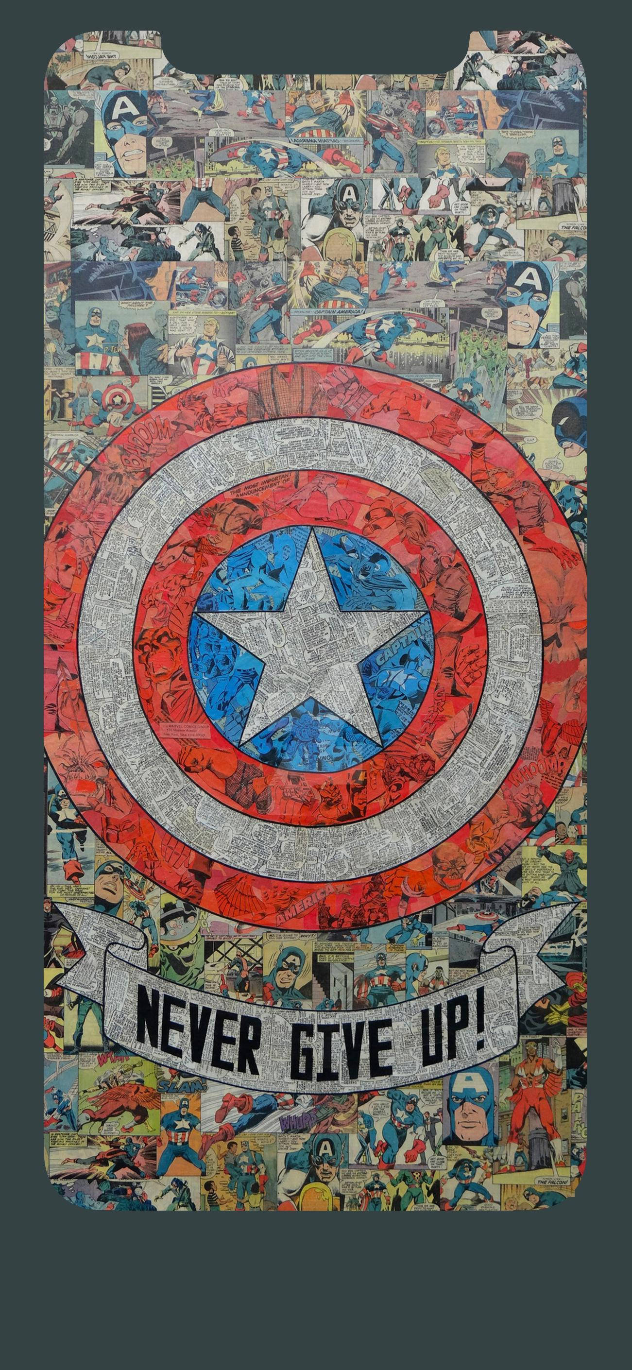 Captain America iPhone Strokiesprentkuns Muurpapier