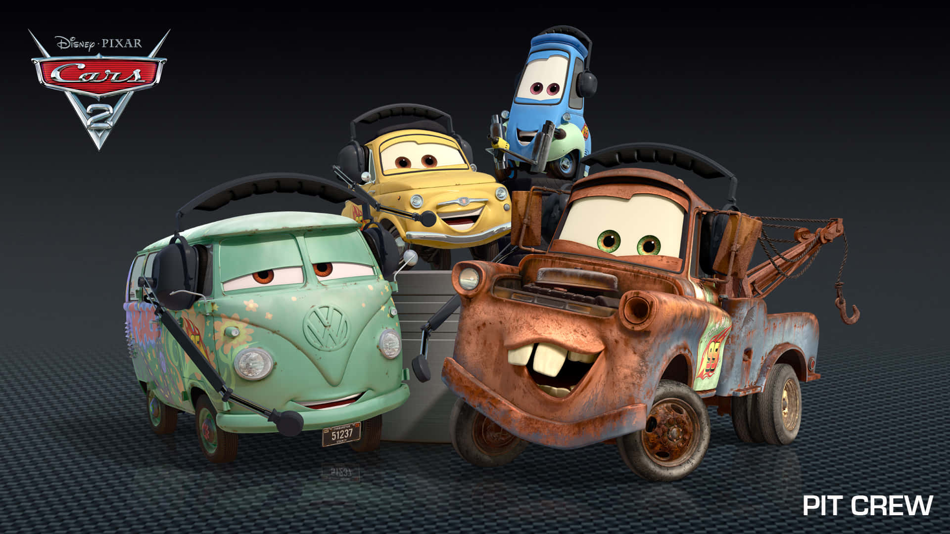 Cars 2: Bliksem McQueen lei die aanslag Muurpapier