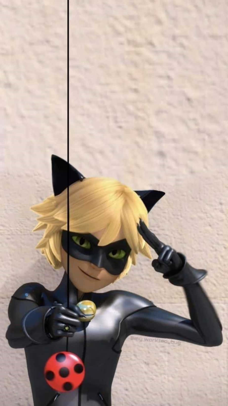 Cat Noir is gereed om die stad aan te pak Muurpapier