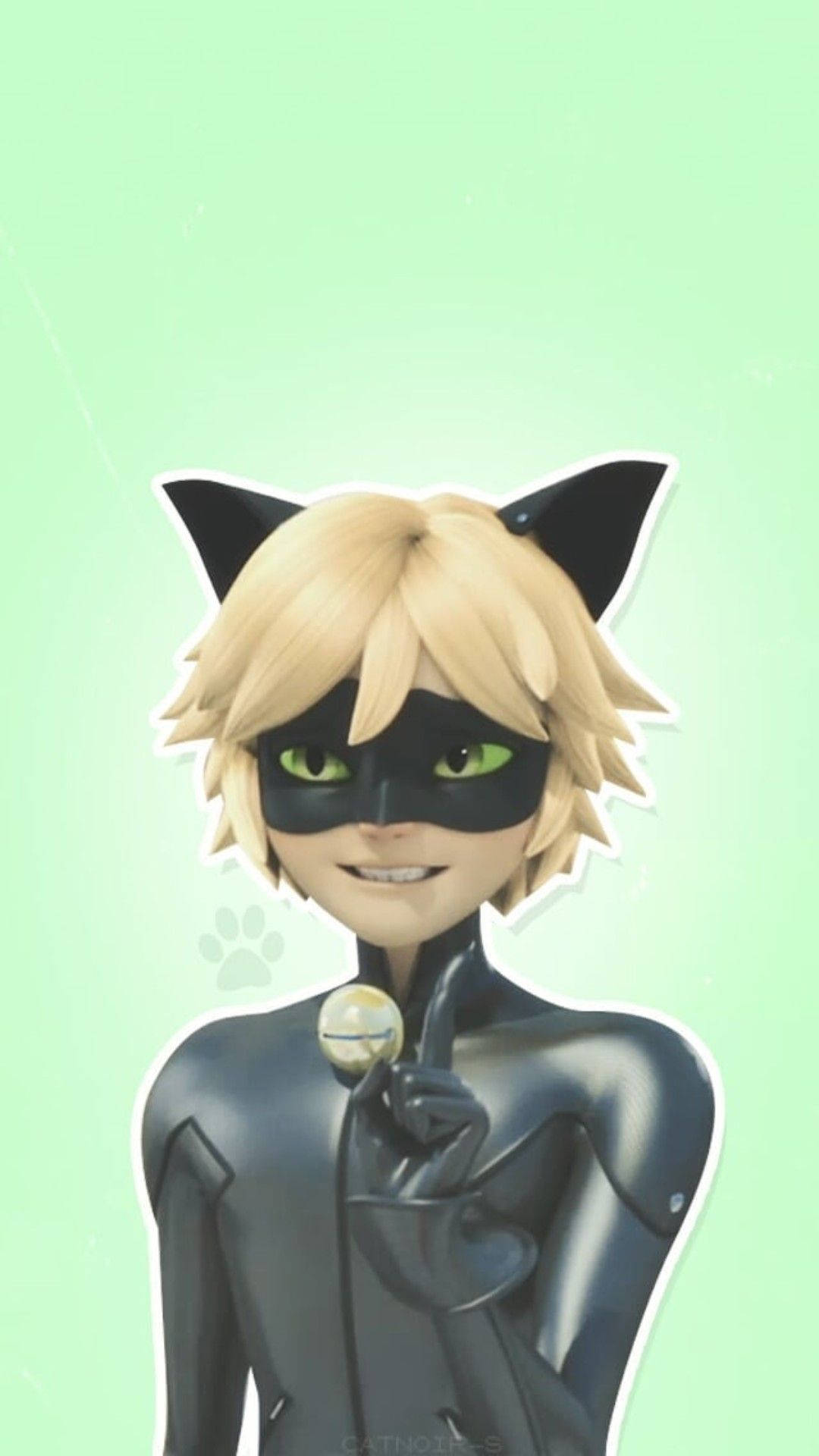 Cat Noir Oulik Gebaar Muurpapier