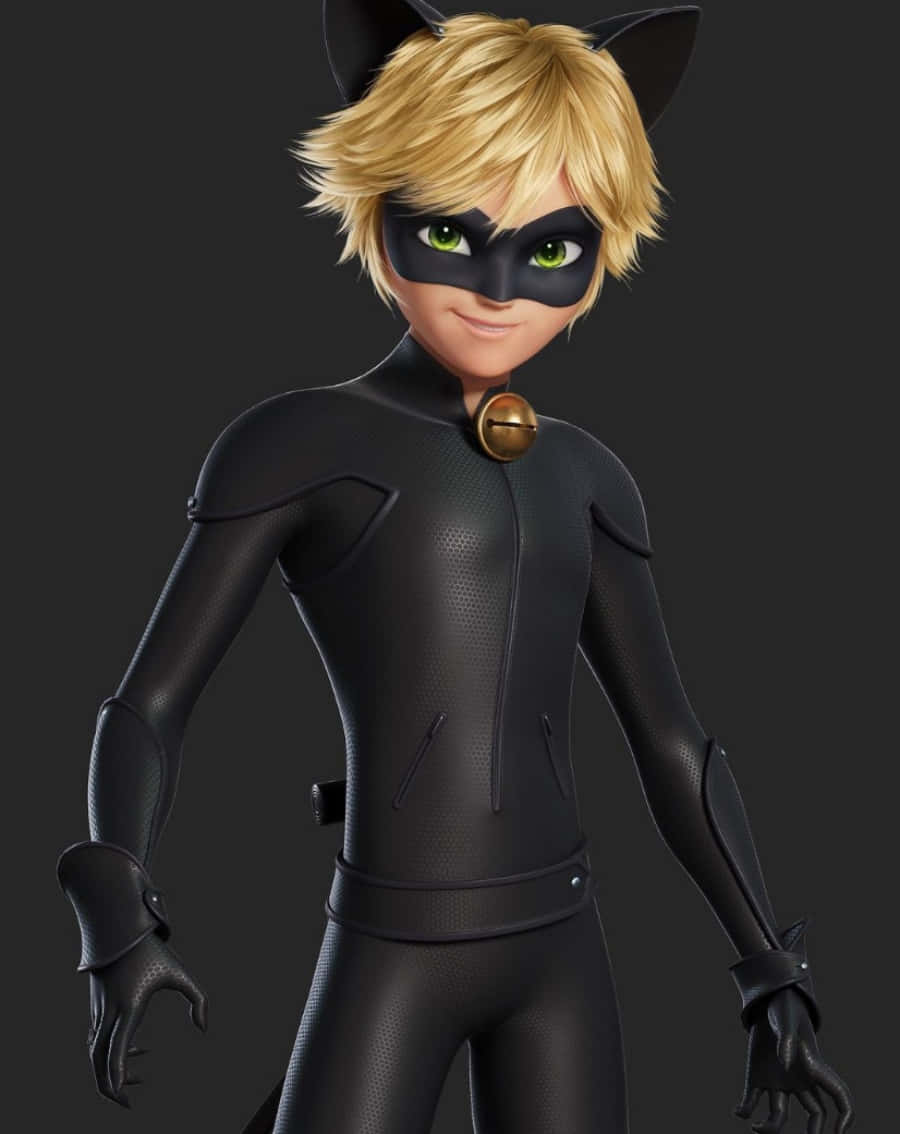 Cat Noir wat deur die stad sluip Muurpapier