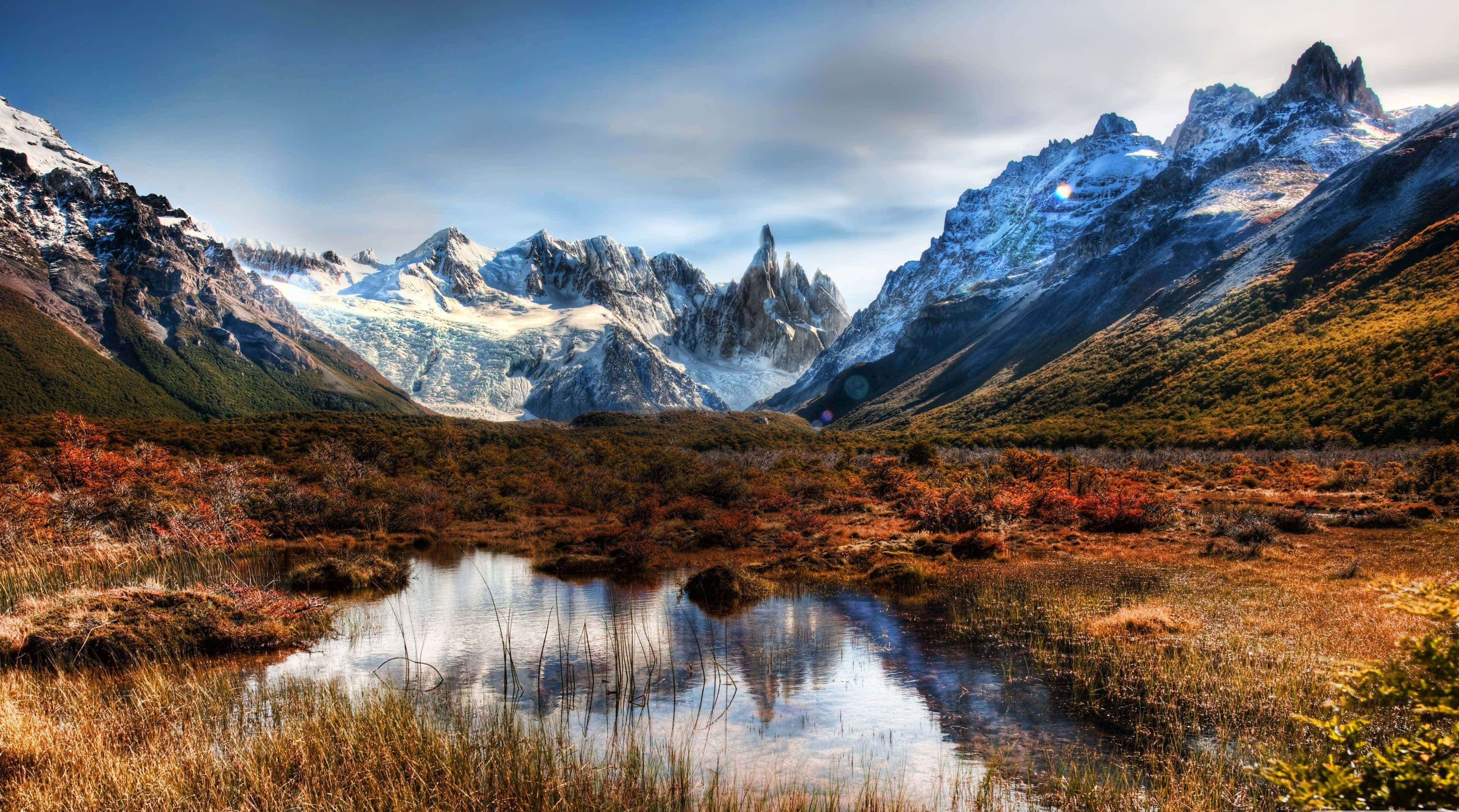 Cerro Torre Bergpiek 4K Ultra HD Landskap Muurpapier