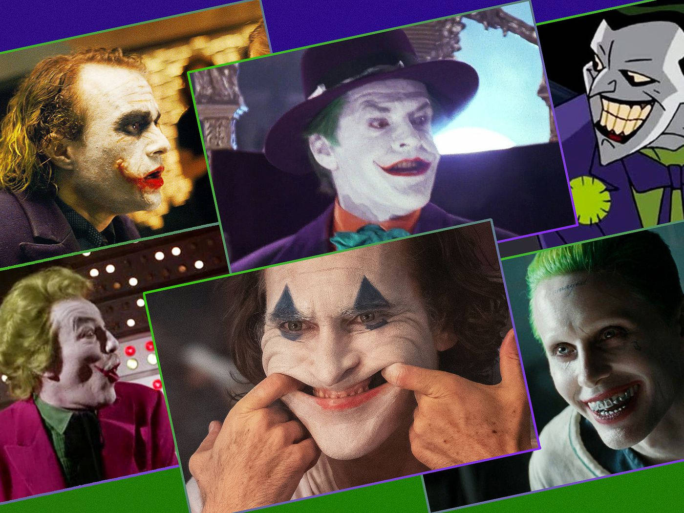 Cesar Romero Joker-fotokollage Muurpapier