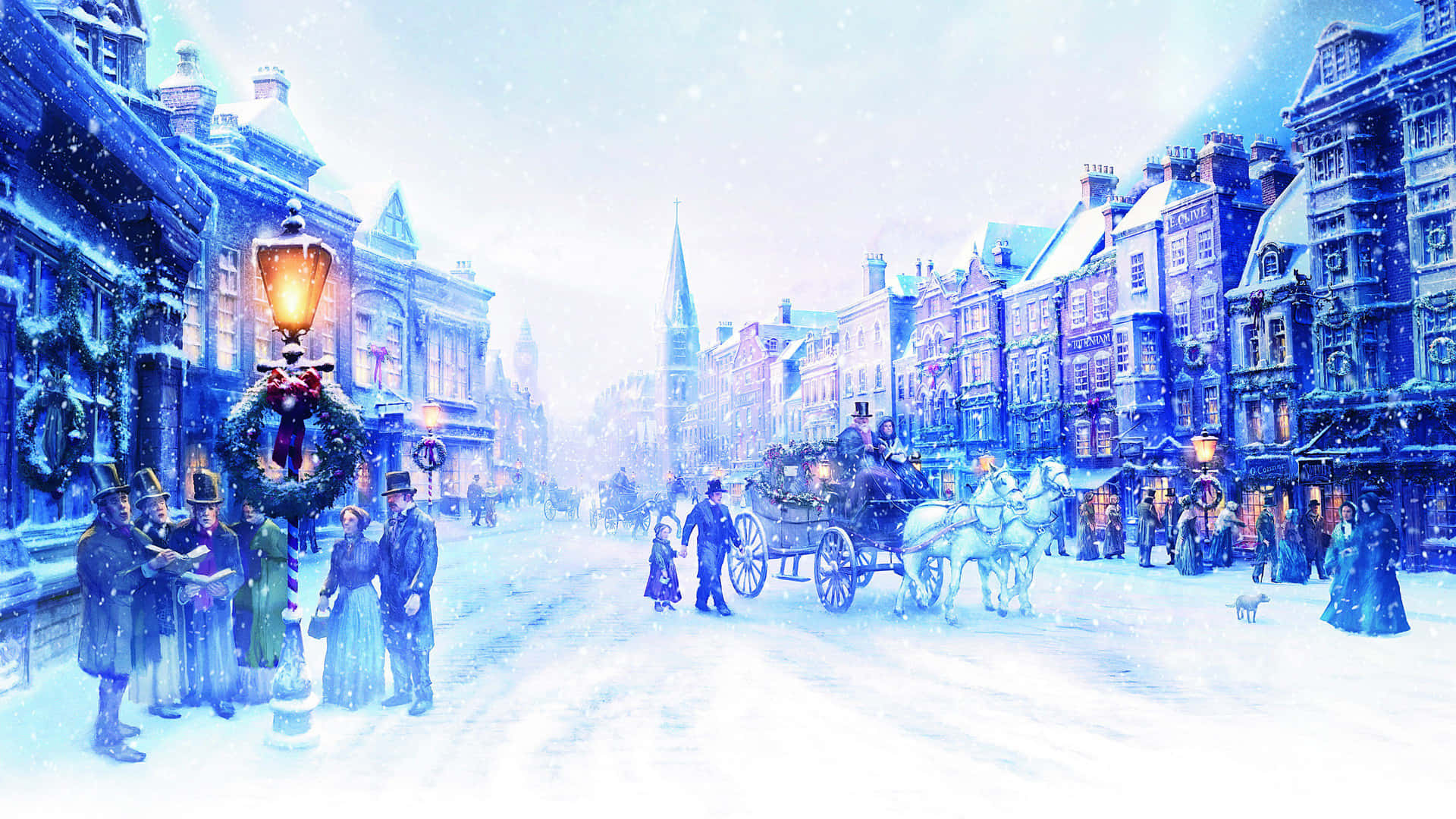 Charles Dickens se A Christmas Carol Muurpapier