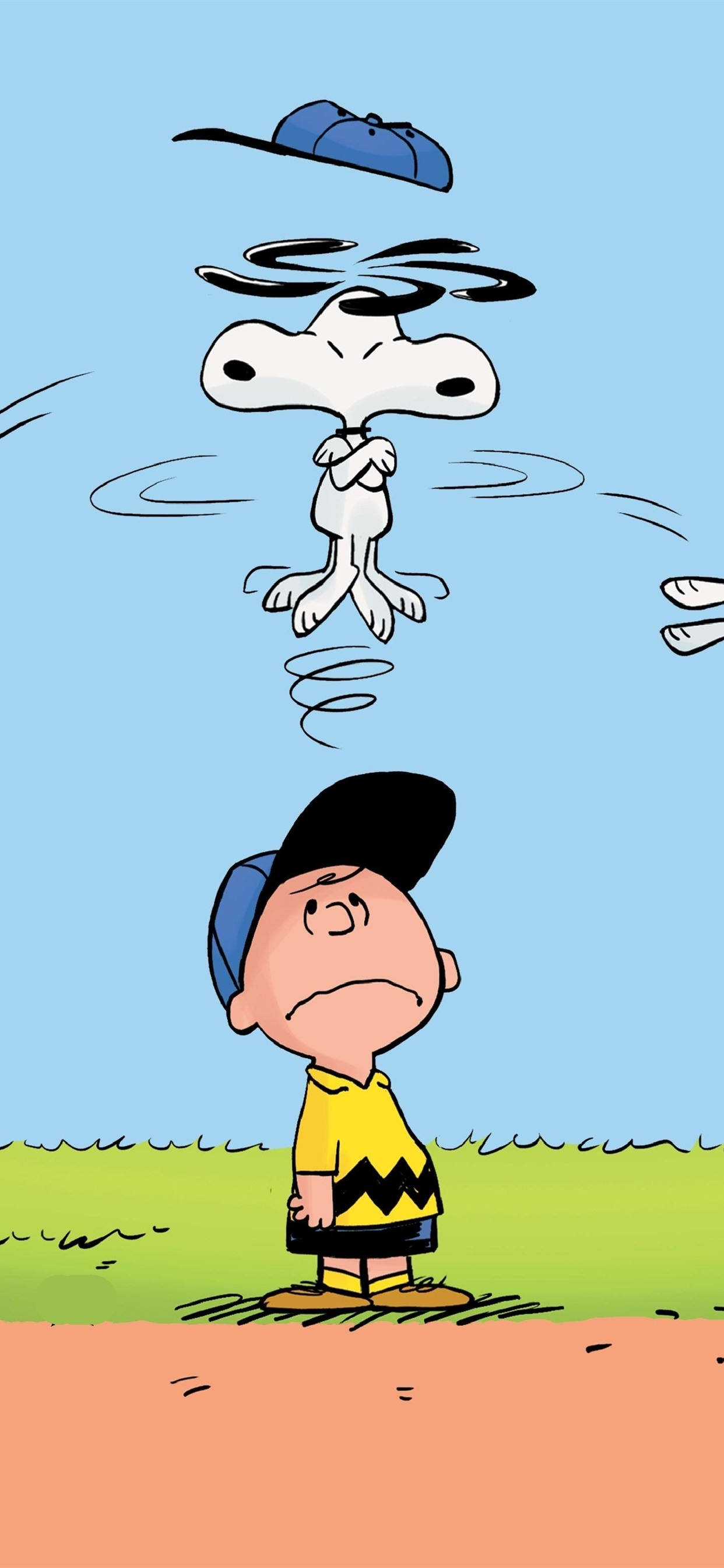 Charlie Brown Bofbalpet Muurpapier
