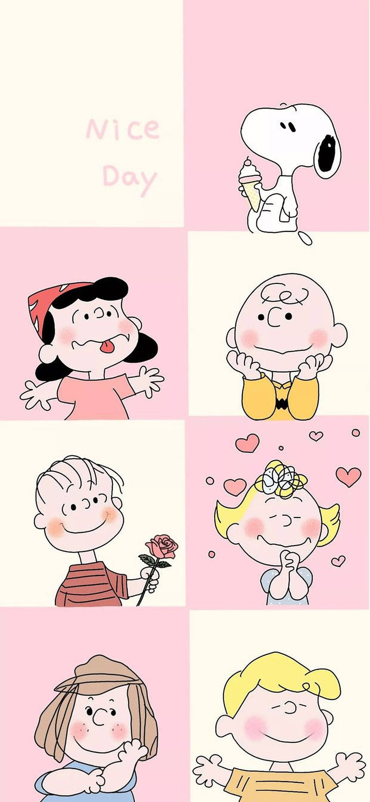 Charlie Brown en Vriende Mooi Dag Muurpapier