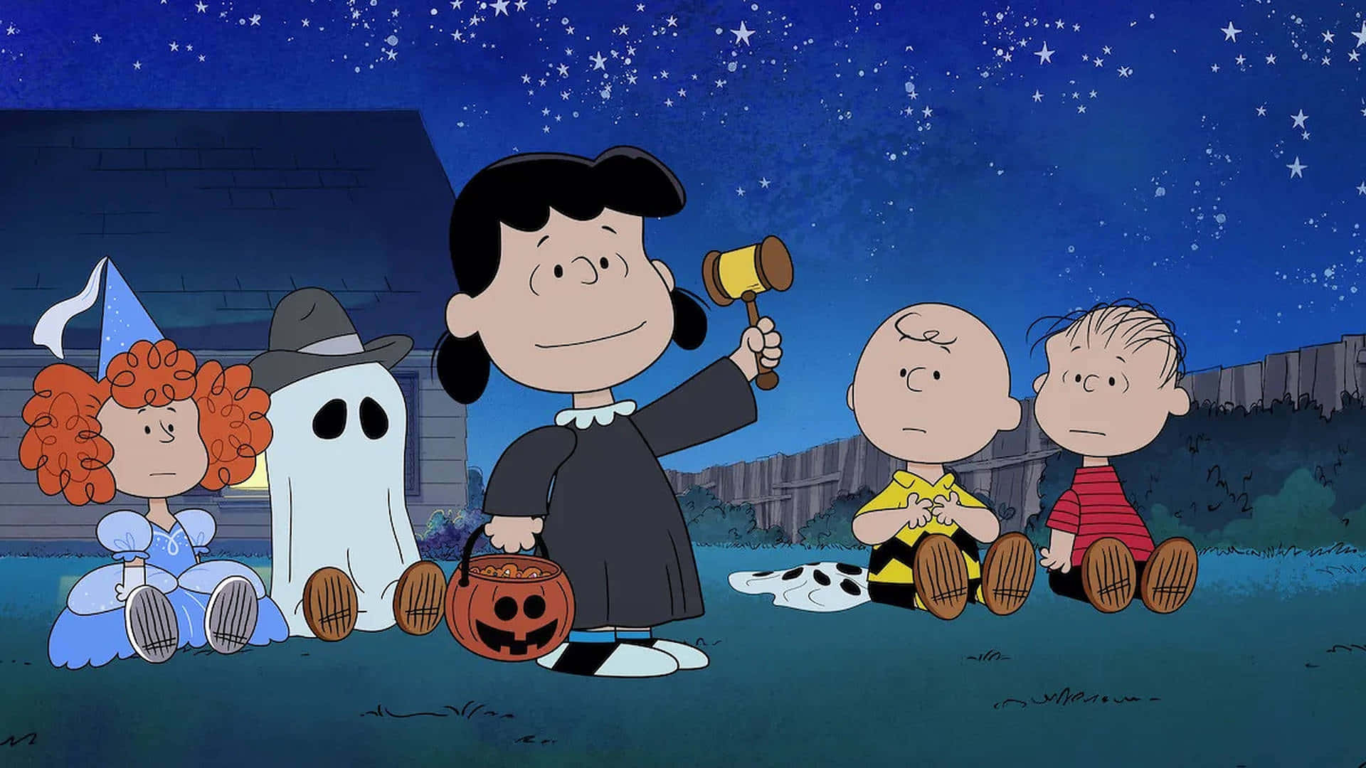 Charlie Brown Halloween prente Muurpapier