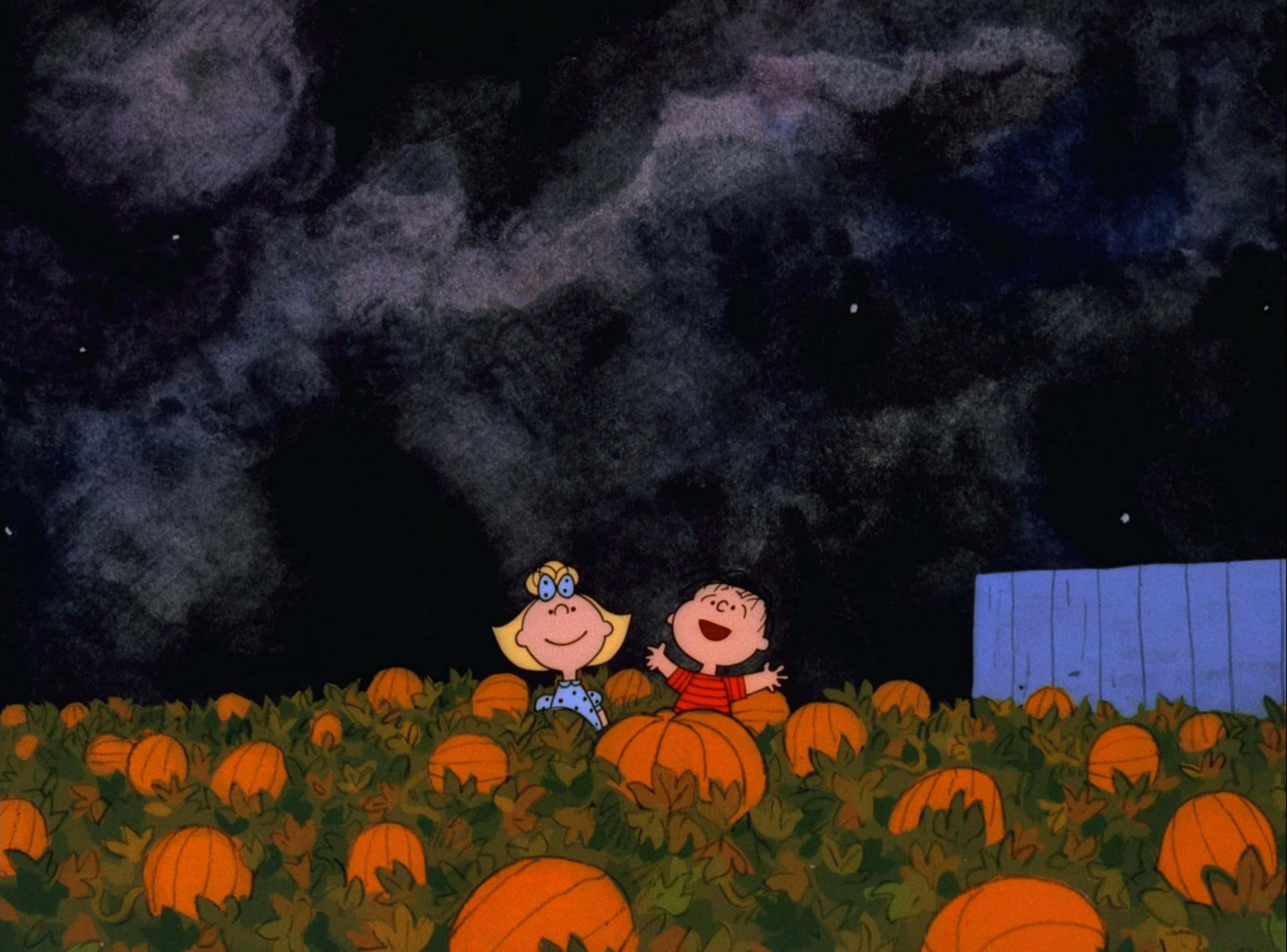 Charlie Brown Halloween-prente Muurpapier