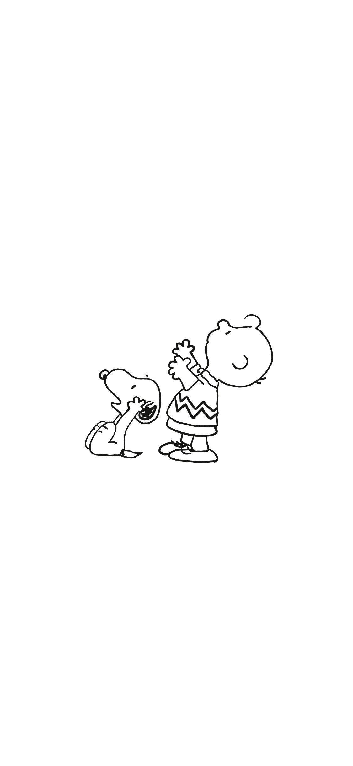 Charlie Brown Snoopy-omlyning Muurpapier