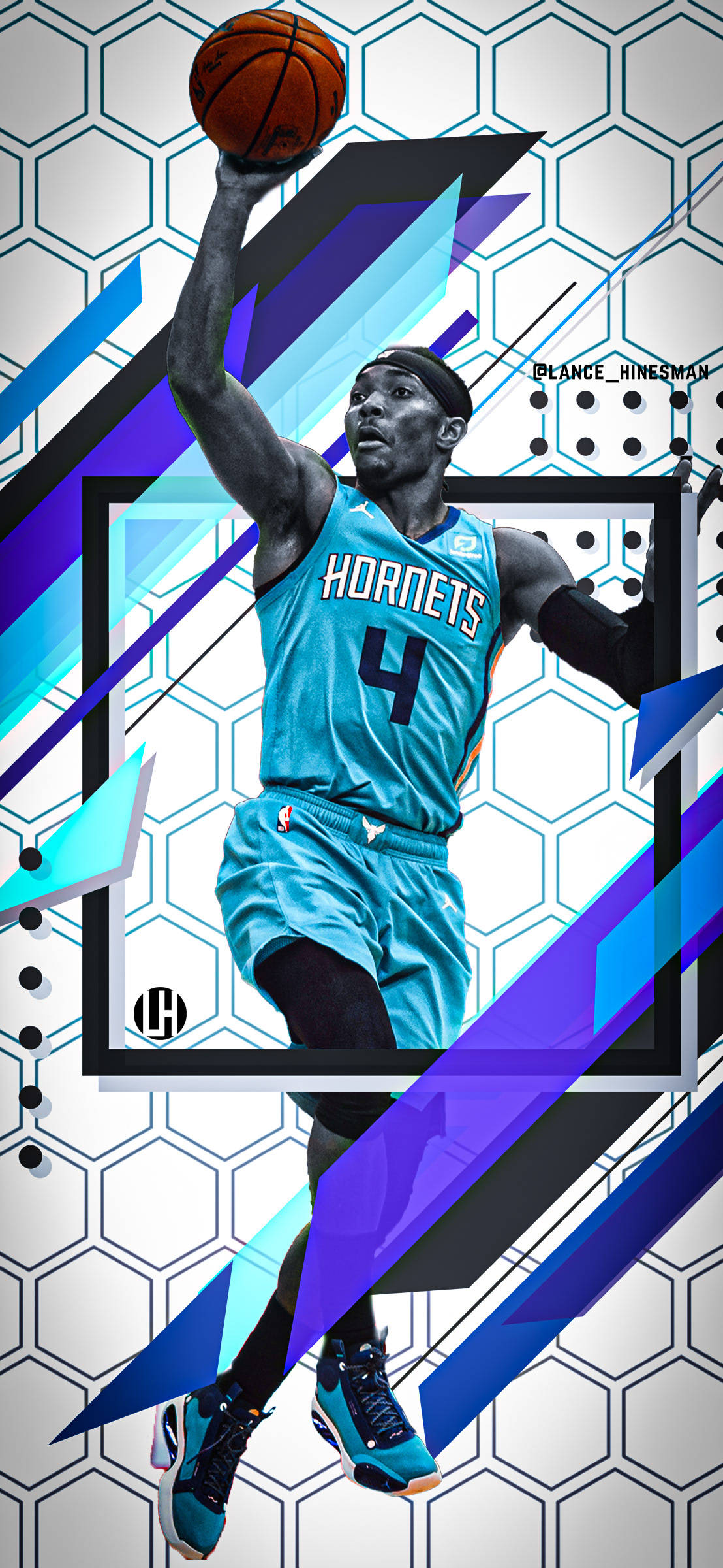 Charlotte Hornets Devonte Graham Muurpapier