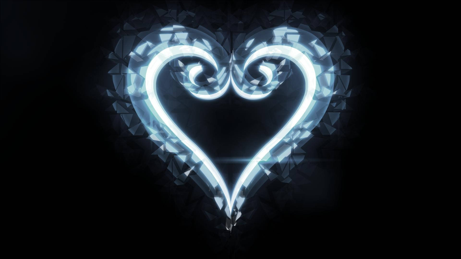 Charmante Kingdom Heart-logo-vertoning Muurpapier