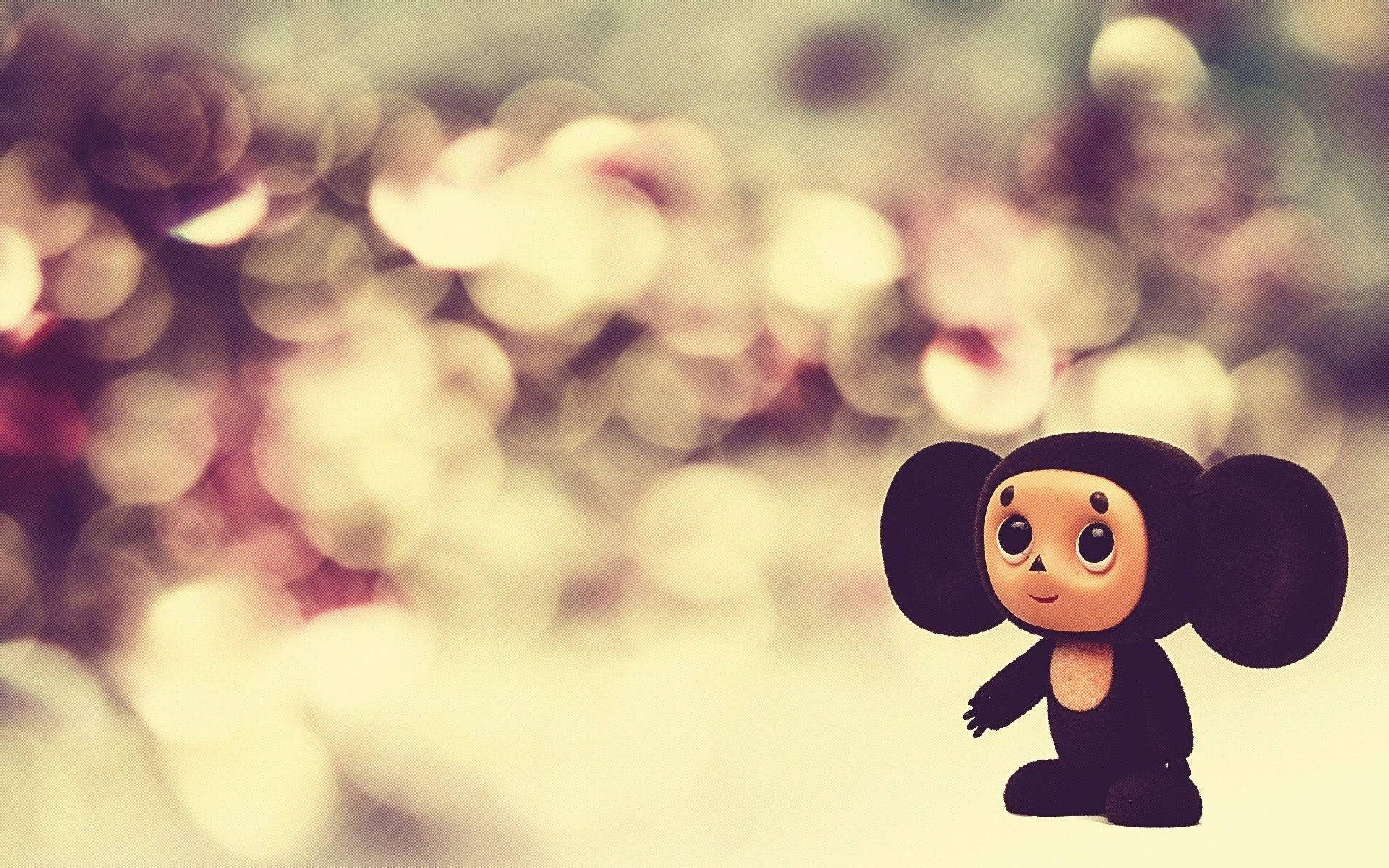 Cheburashka Bokeh Oulike Bydskerm Muurpapier
