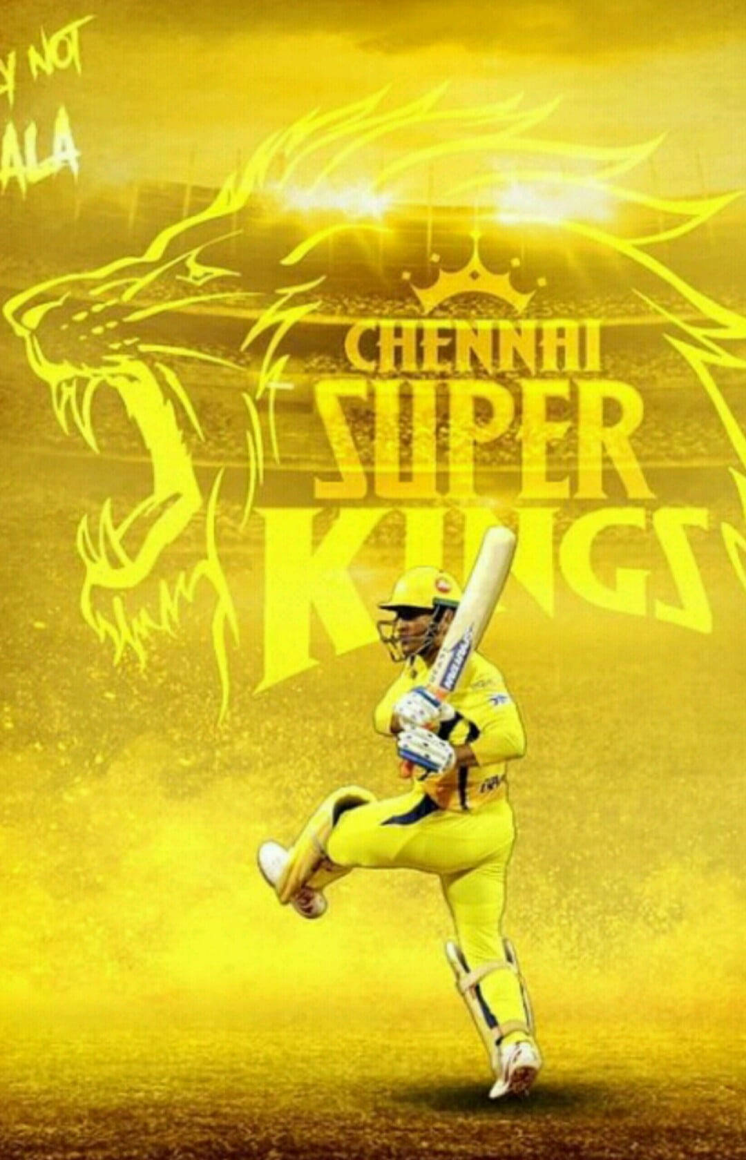 Chennai Super Kings Goue Leeu Muurpapier