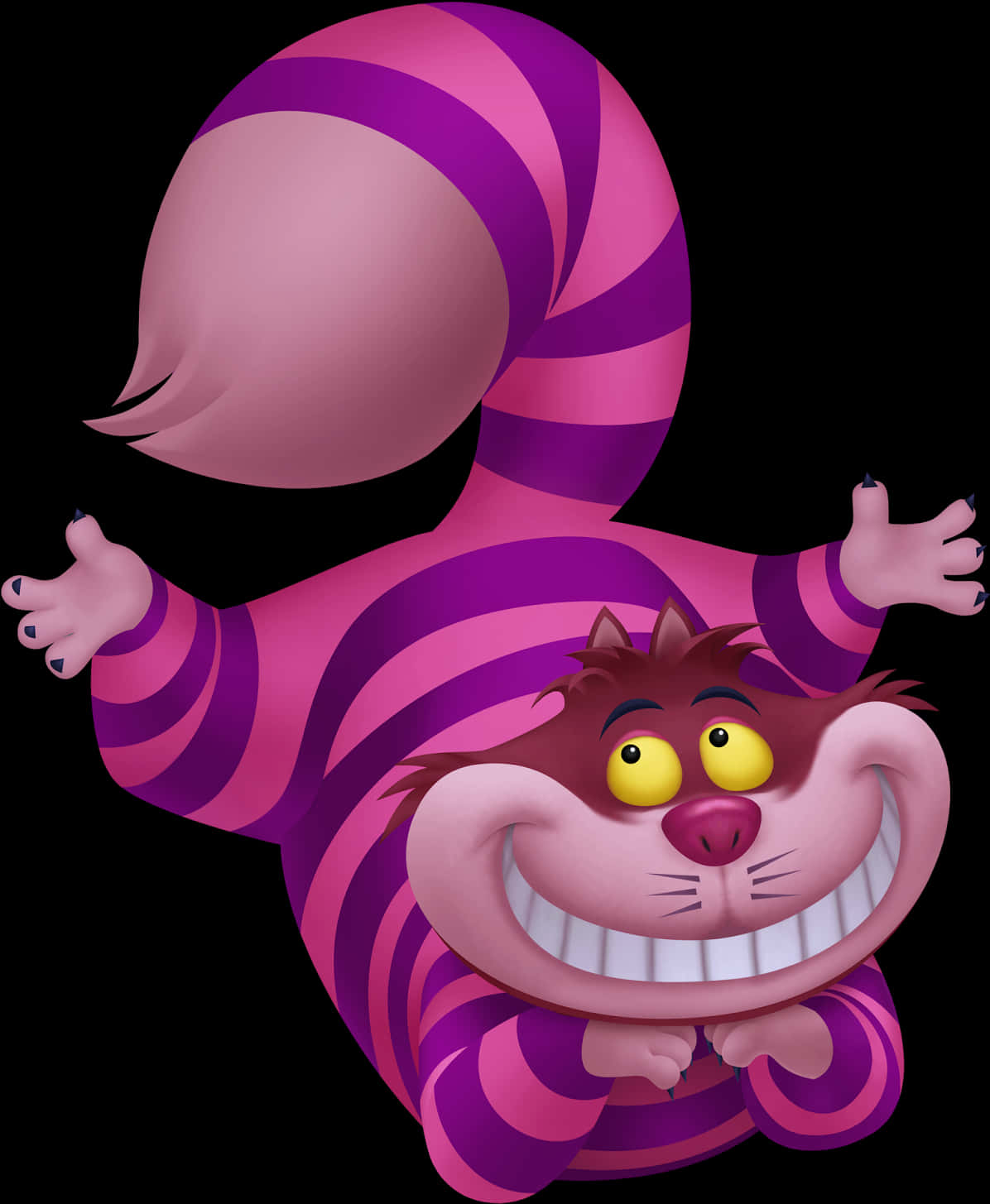 Cheshire Cat wat grynslag gee Disney-karakter Muurpapier