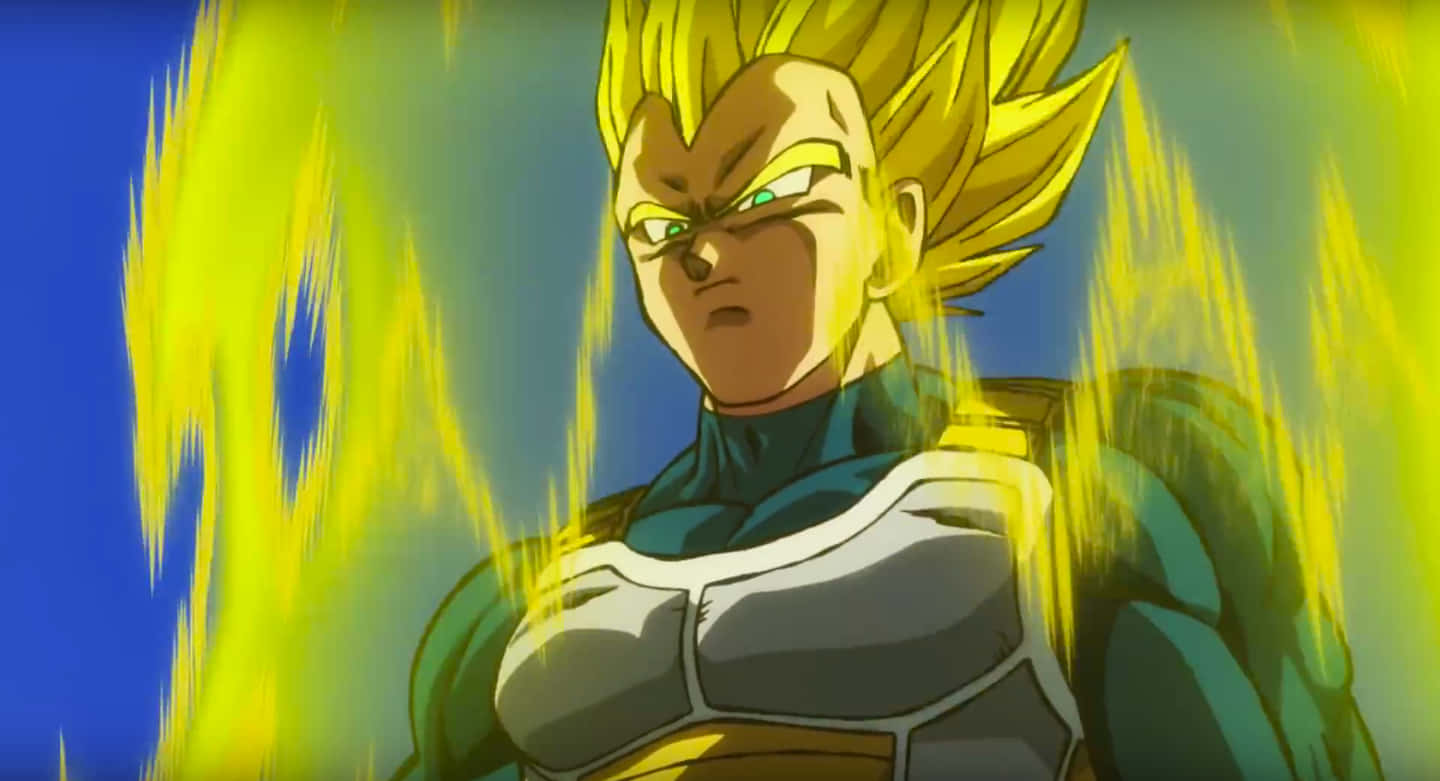 Chi-Chi en Goku in gevegsgereed houdings in 'Dragon Ball Super Broly' Muurpapier