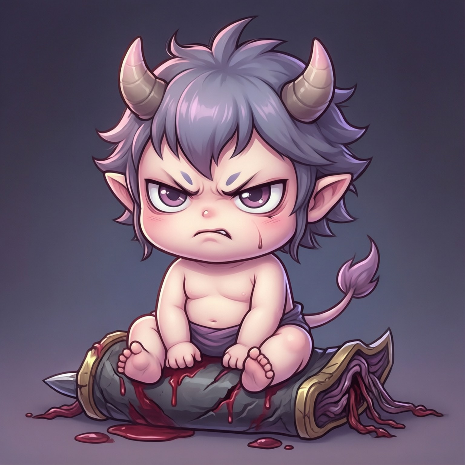 Chibi Baba Sukuna Muurpapier