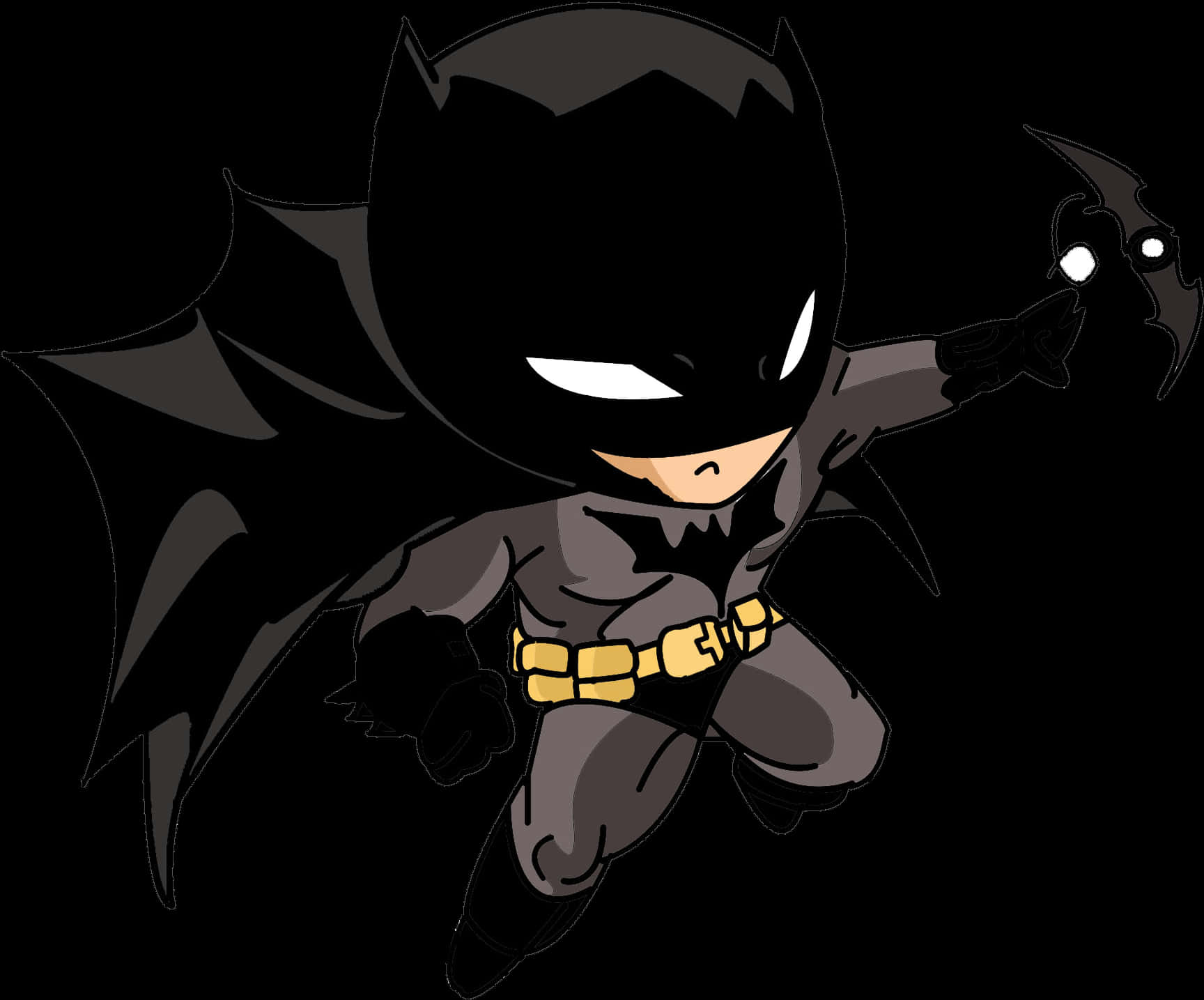 Chibi Batman Aksiehouding Muurpapier