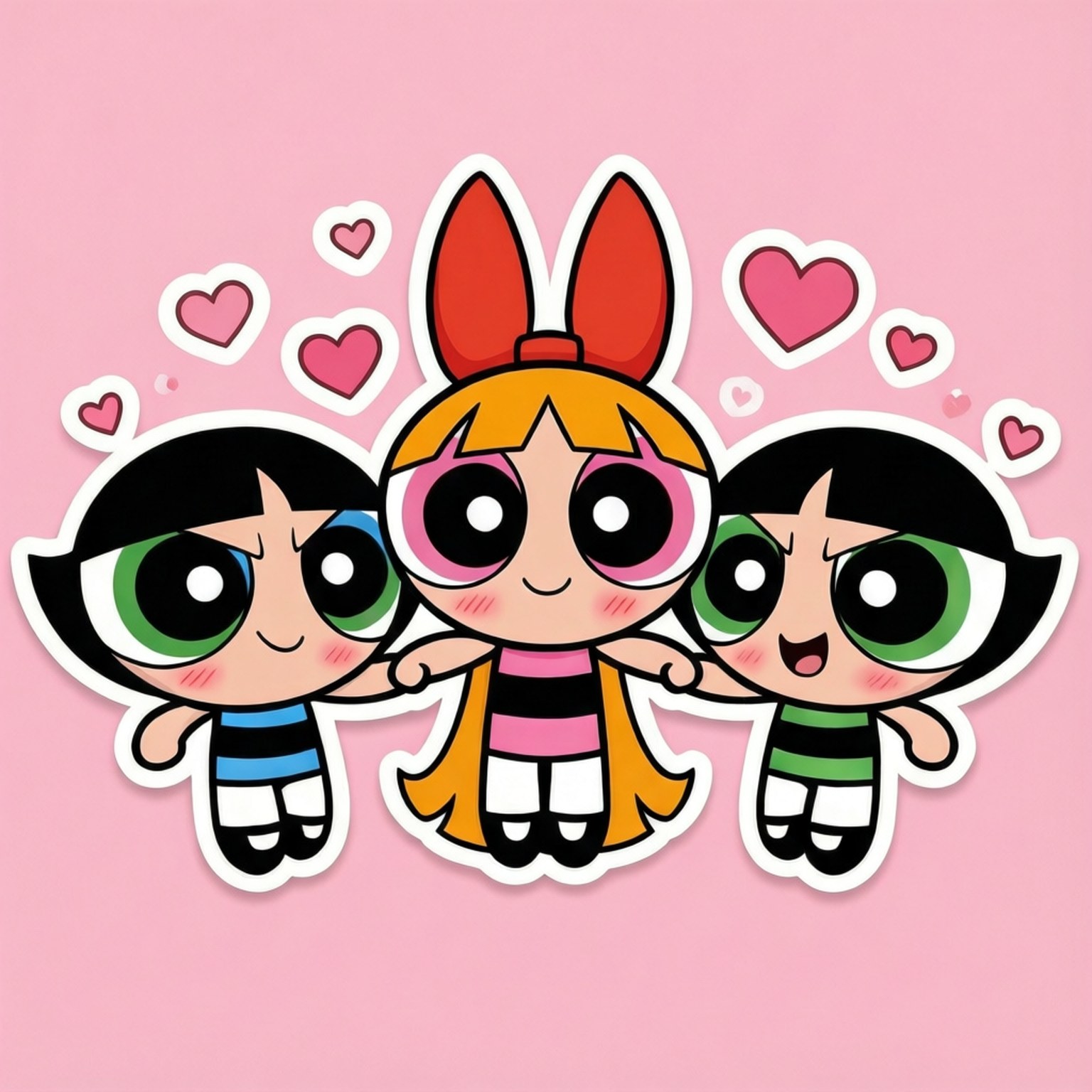 Chibi Powerpuff Cuties Muurpapier