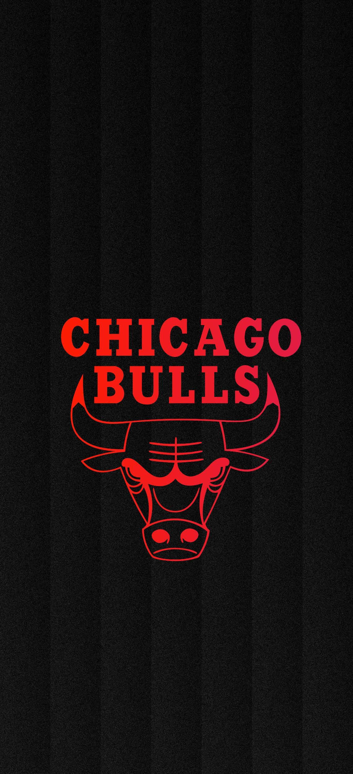Chicago Bulls-logo op Gestreepte Swart Foon Muurpapier