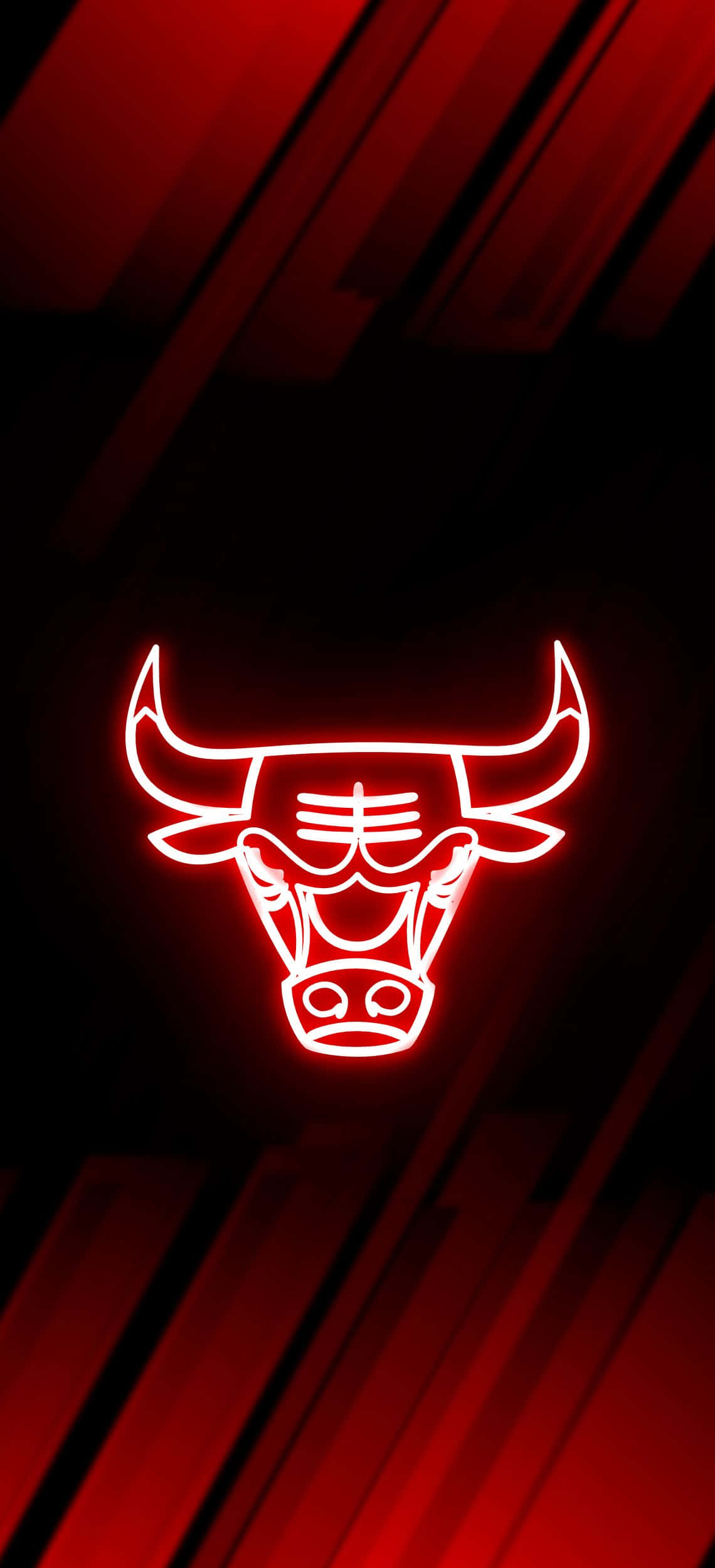 chicago bulls-logo op 'n rooi agtergrond Muurpapier