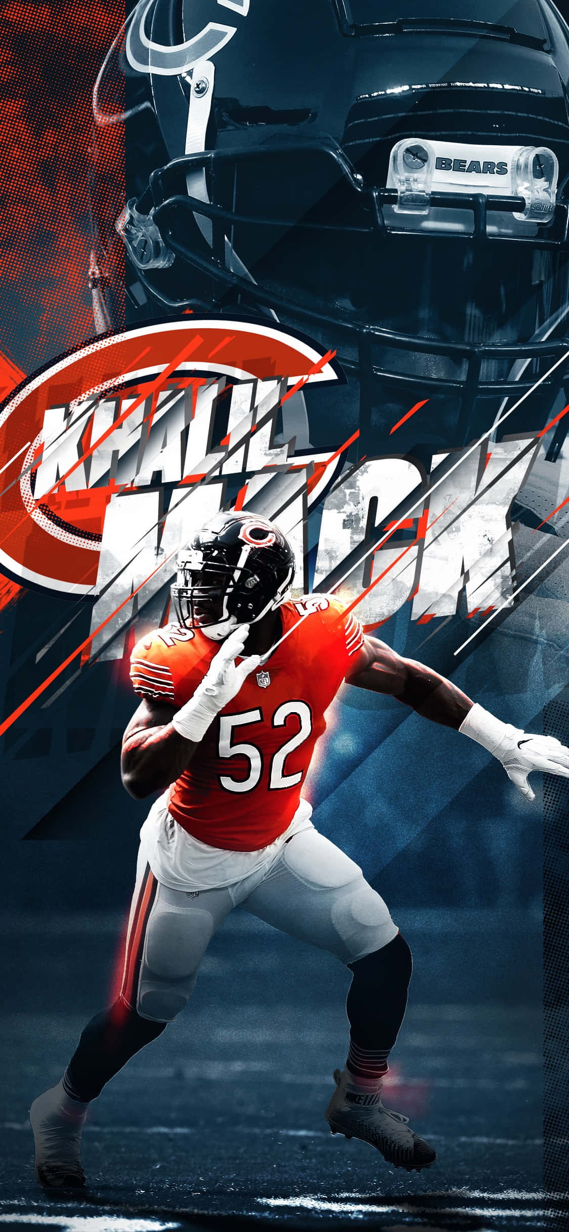 Chicago Sport NFL Bere Khalil Mack Muurpapier
