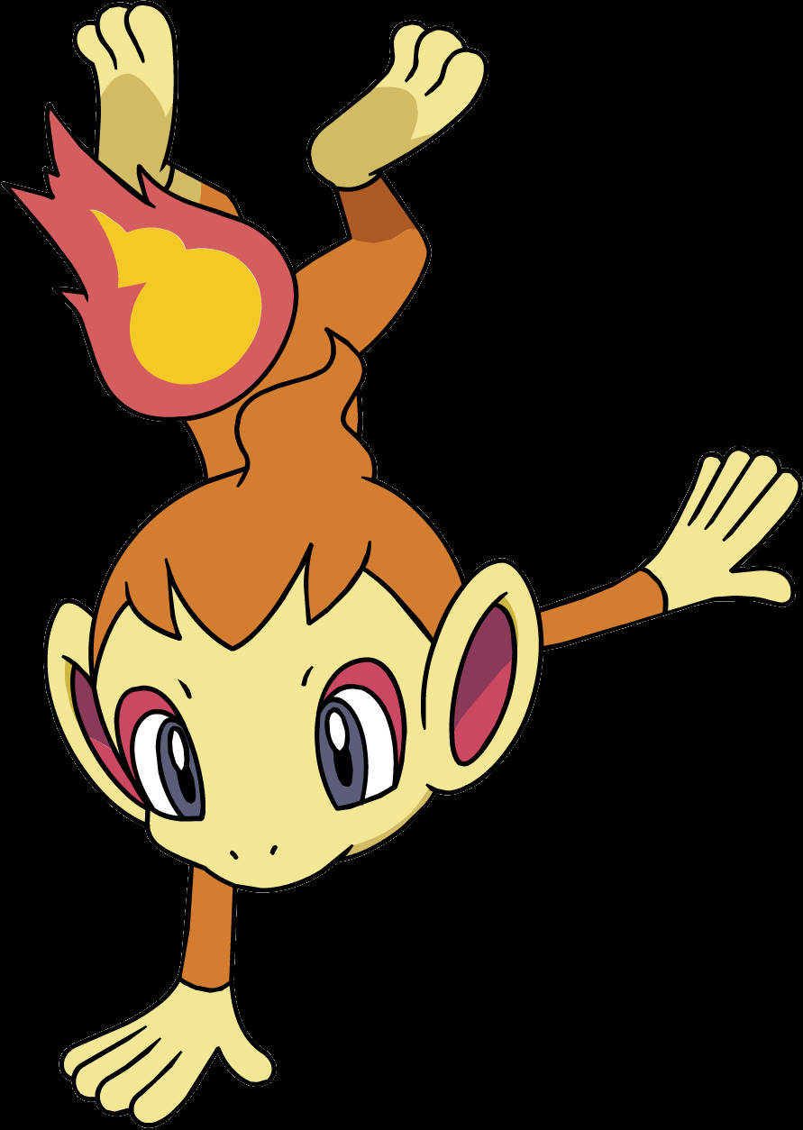 Chimchar wat 'n handstand doen Muurpapier