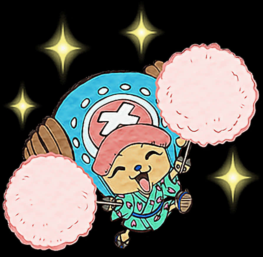 Chopper met Spookasem - One Piece Muurpapier