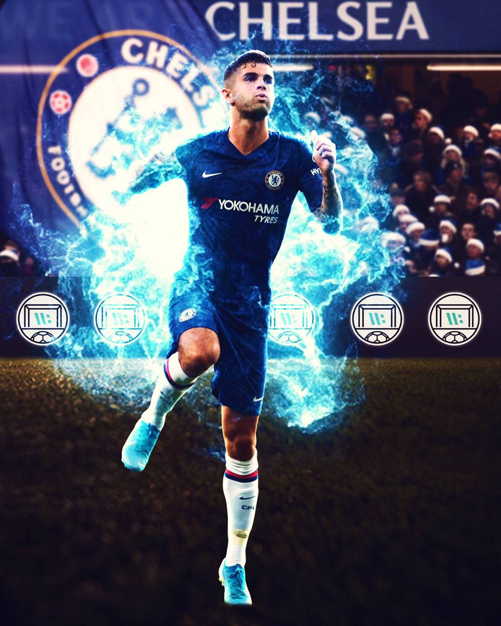Christian Pulisic Dramaties Muurpapier