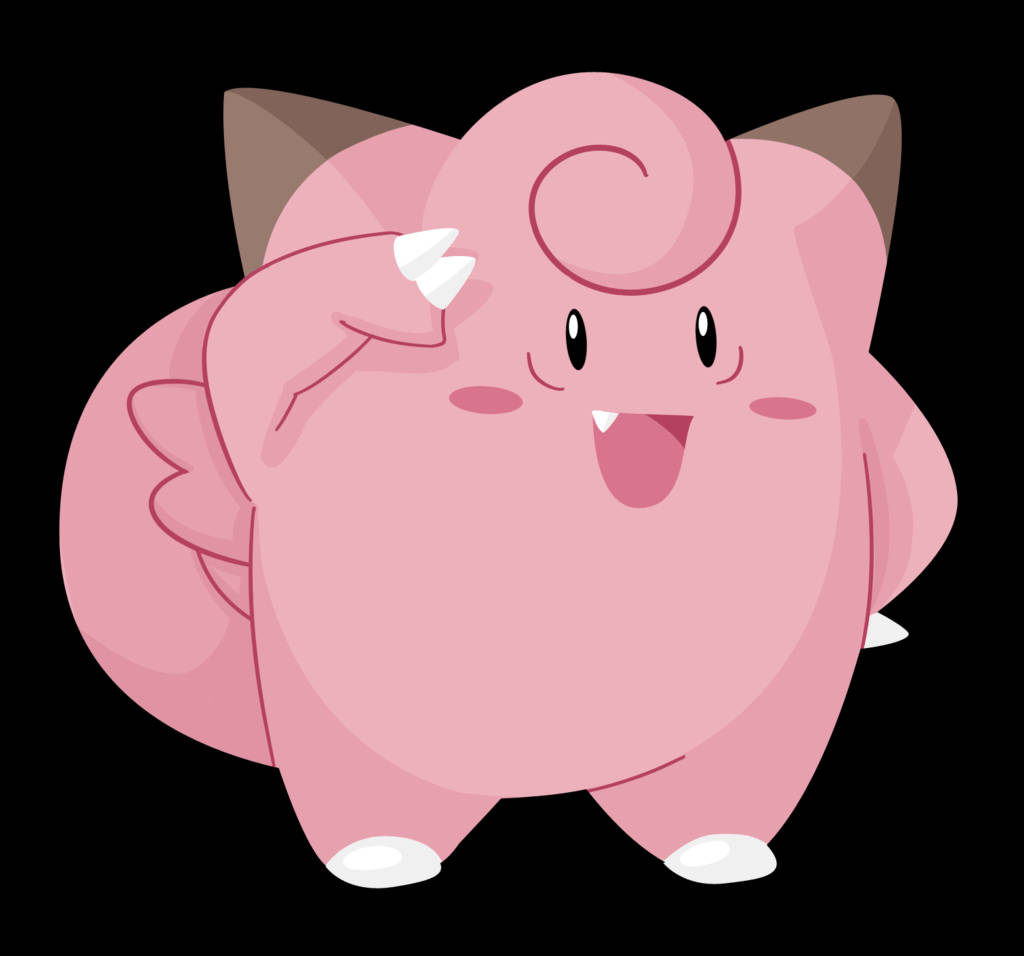 Clefairy wat salueer Muurpapier