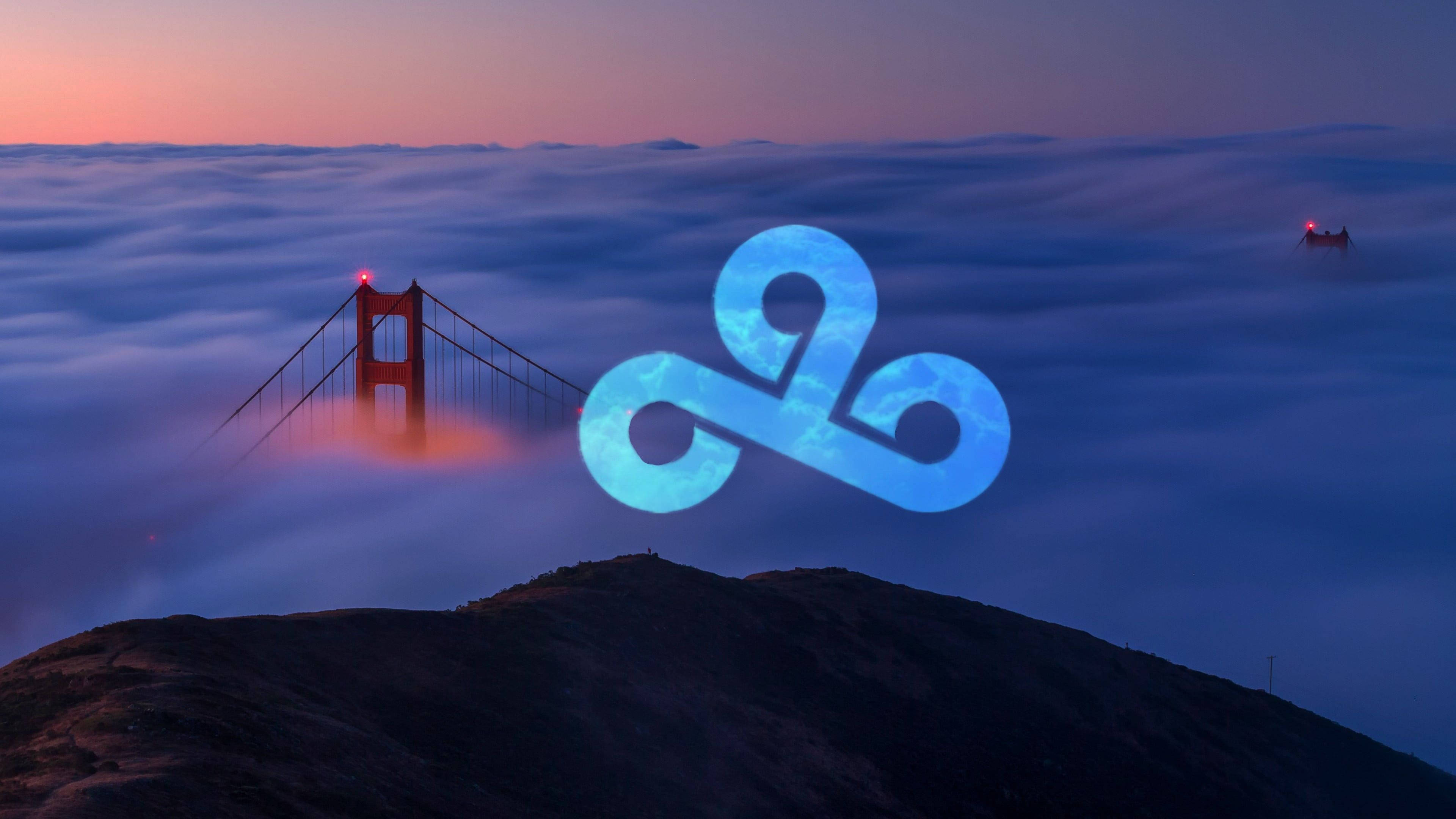 Cloud9 Golden Gate-brug Wolk-logo Muurpapier
