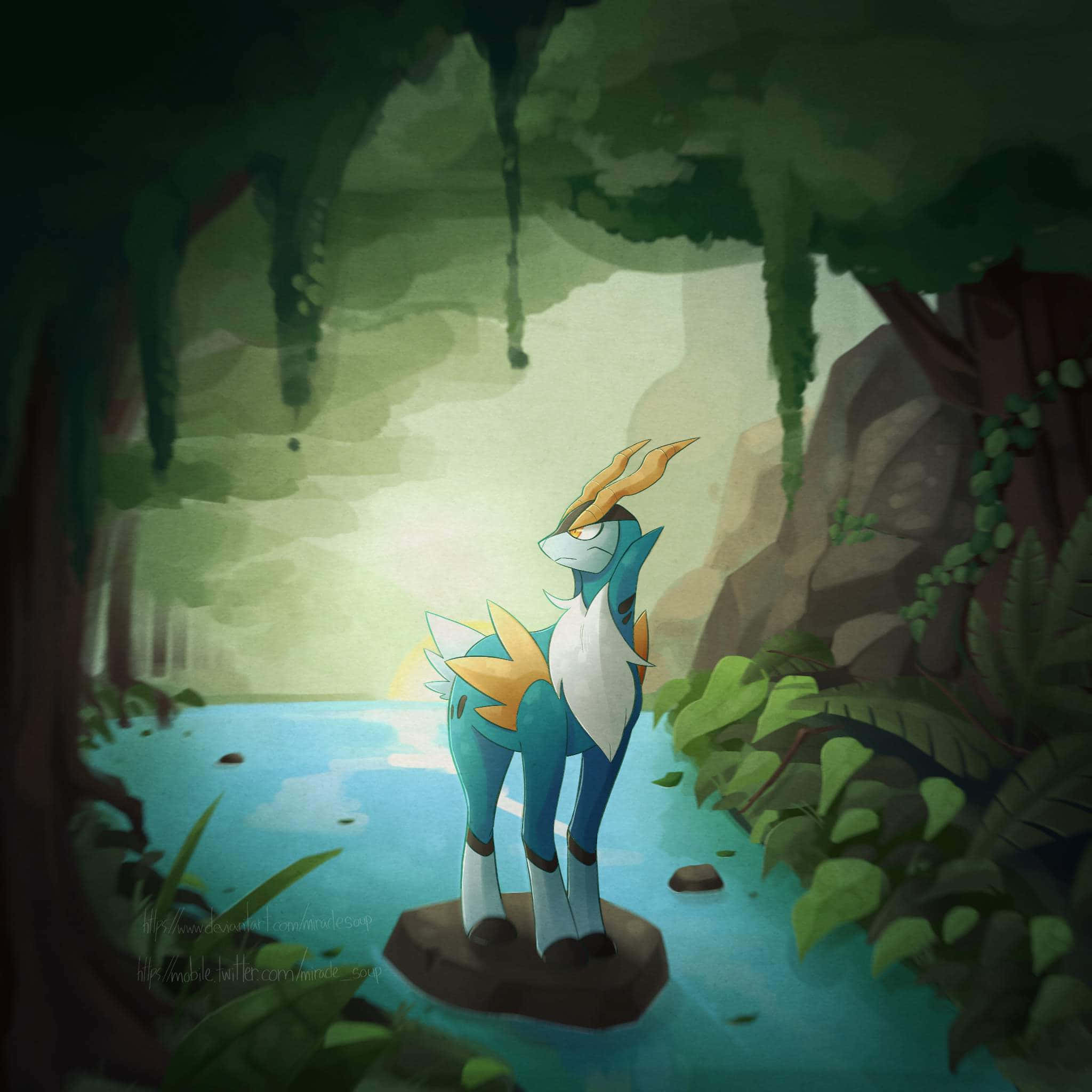 Cobalion op 'n Klip Muurpapier