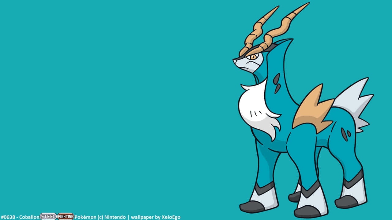 Cobalion Teal Agtergrond Muurpapier