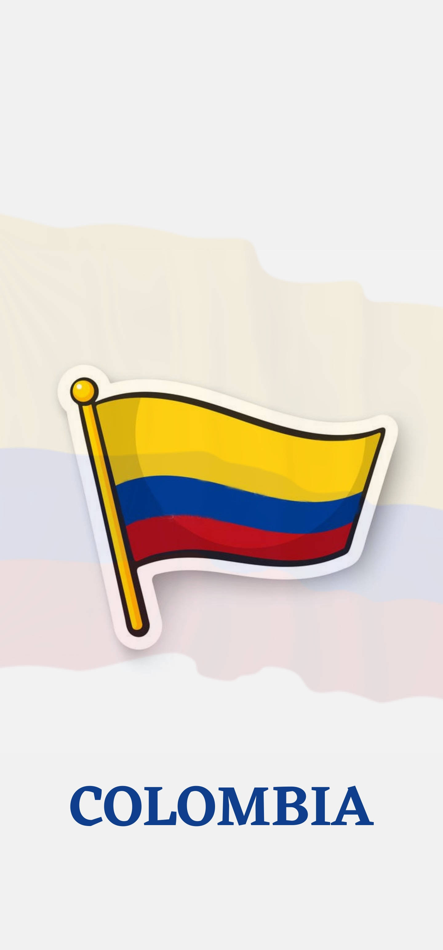 Colombia Vlag Vektor Muurpapier