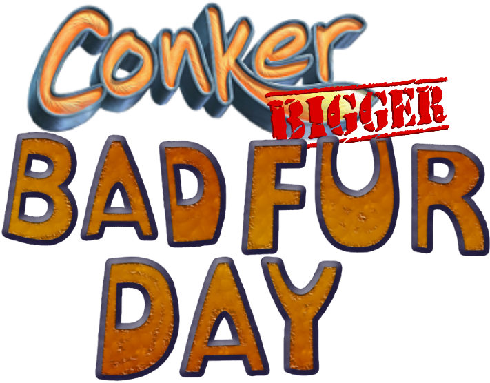Conker Bad Fur Day-logo Muurpapier