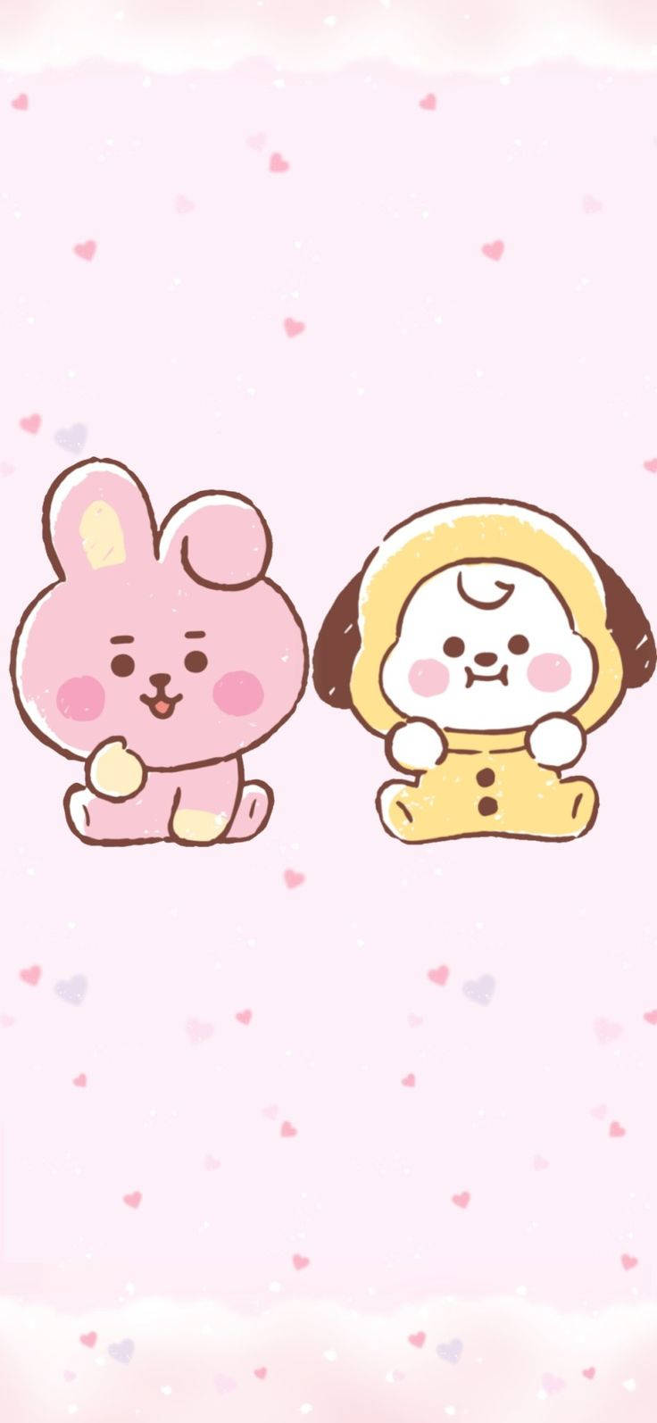 Cooky en Chimmy Oulike iPhone Muurpapier