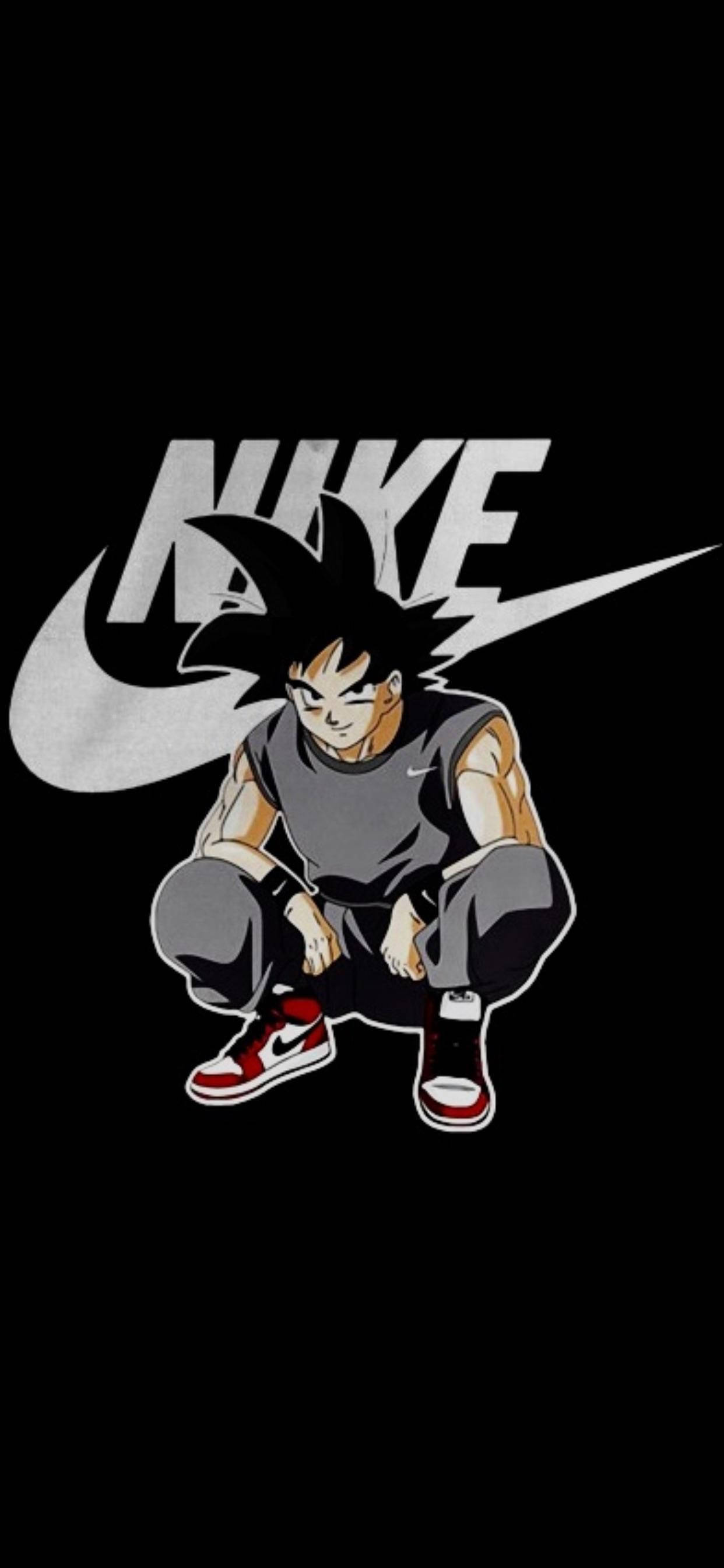Cool Goku Swag vir Nike Muurpapier