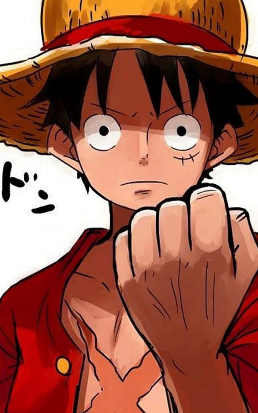 Cool Luffy in Aksie Muurpapier