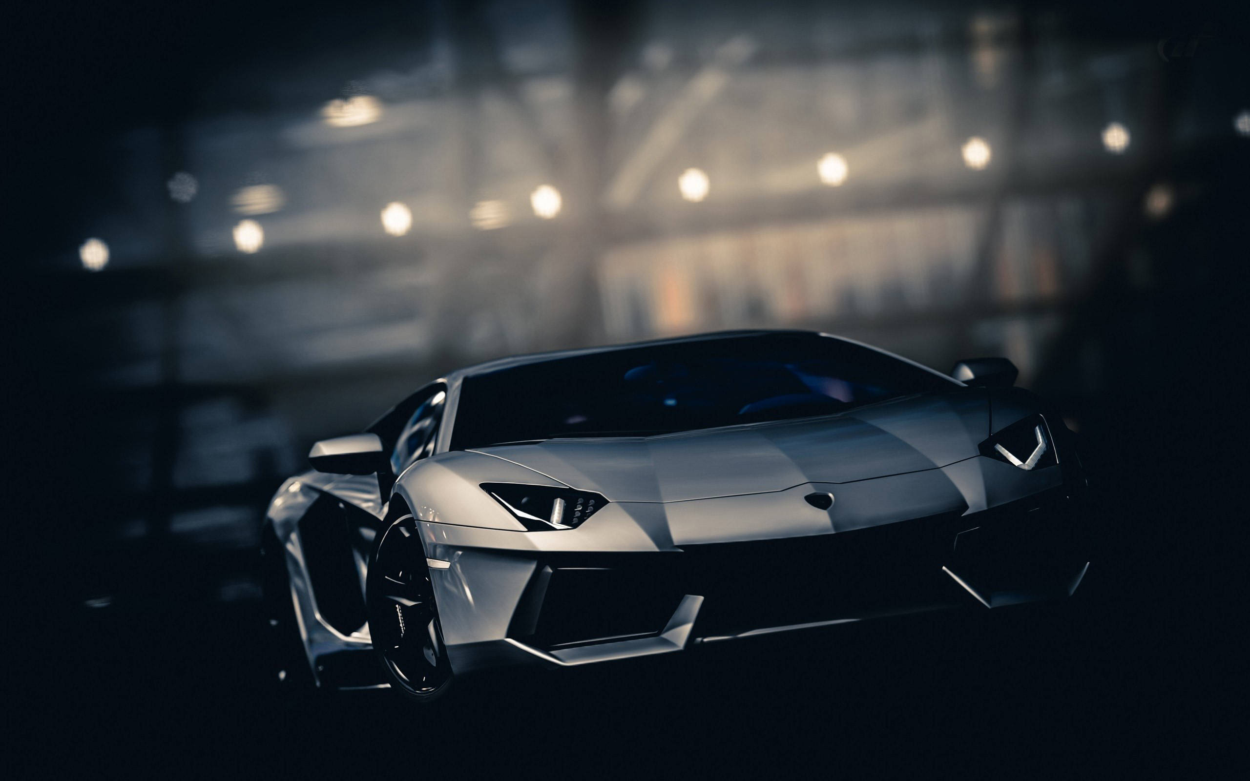 Cool Motor Silver Lamborghini Muurpapier