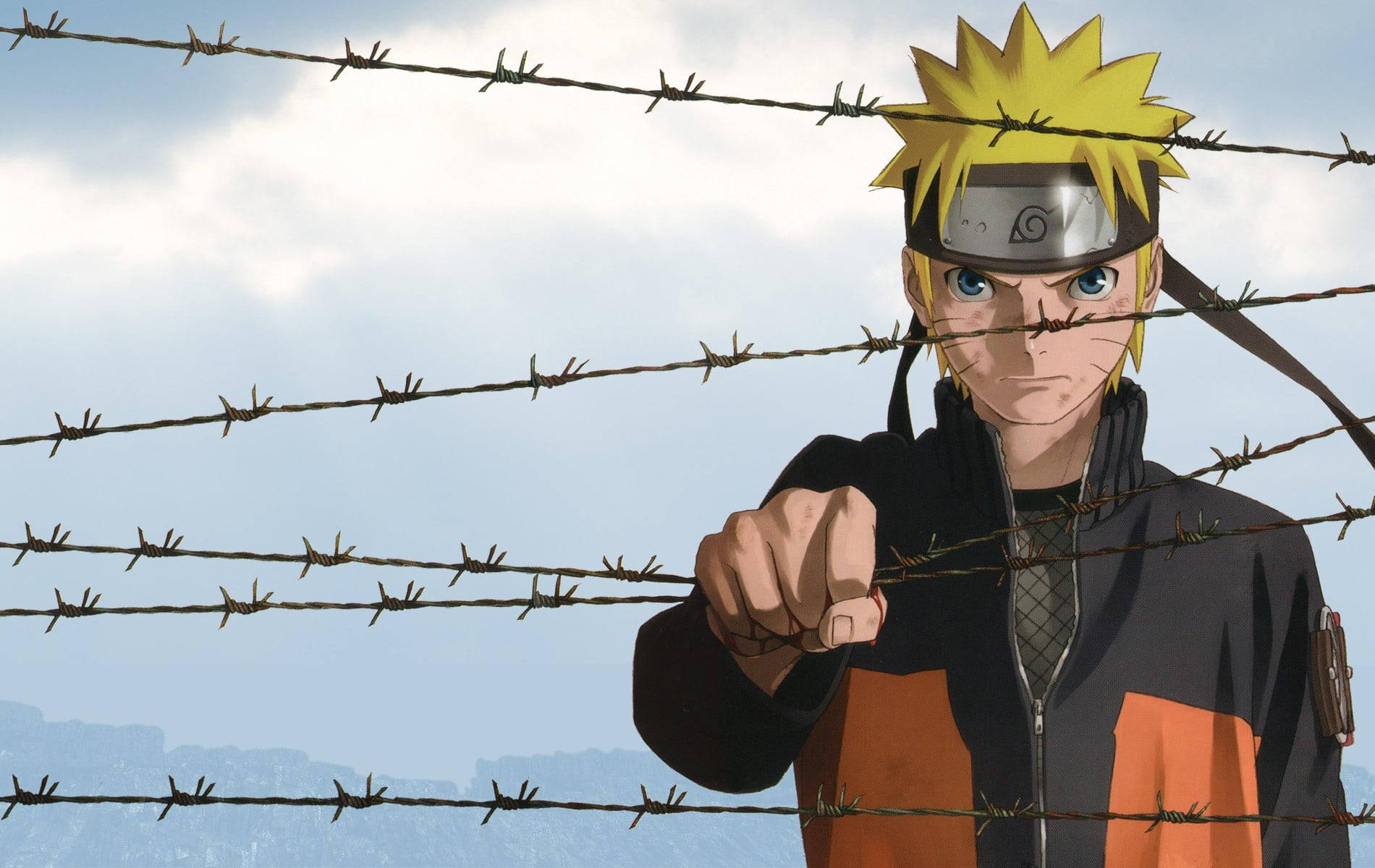 Coolste Naruto In Doringdraad-plakkaat Muurpapier
