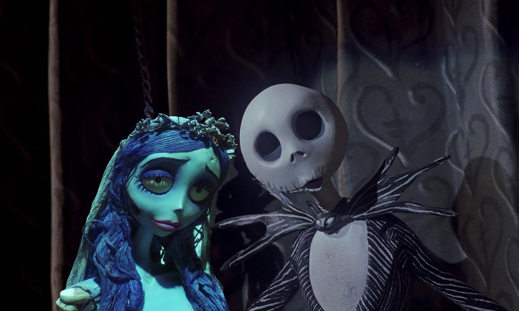 Corpse Bride en Jack Skellington Muurpapier