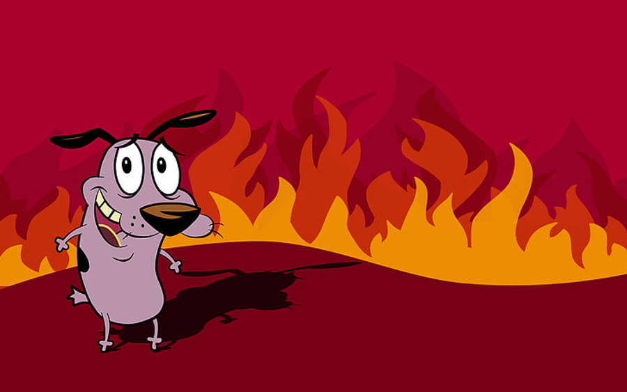 Courage the Cowardly Dog 4K Karikatuur Muurpapier