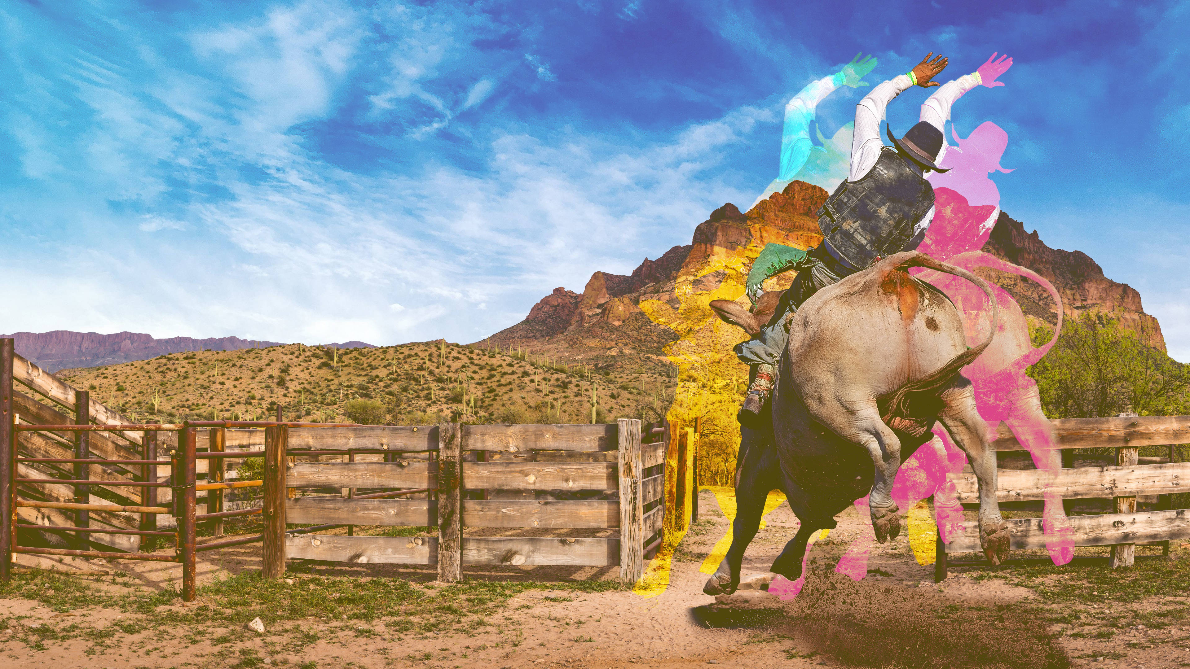 Cowboy Rodeo Estetika Muurpapier