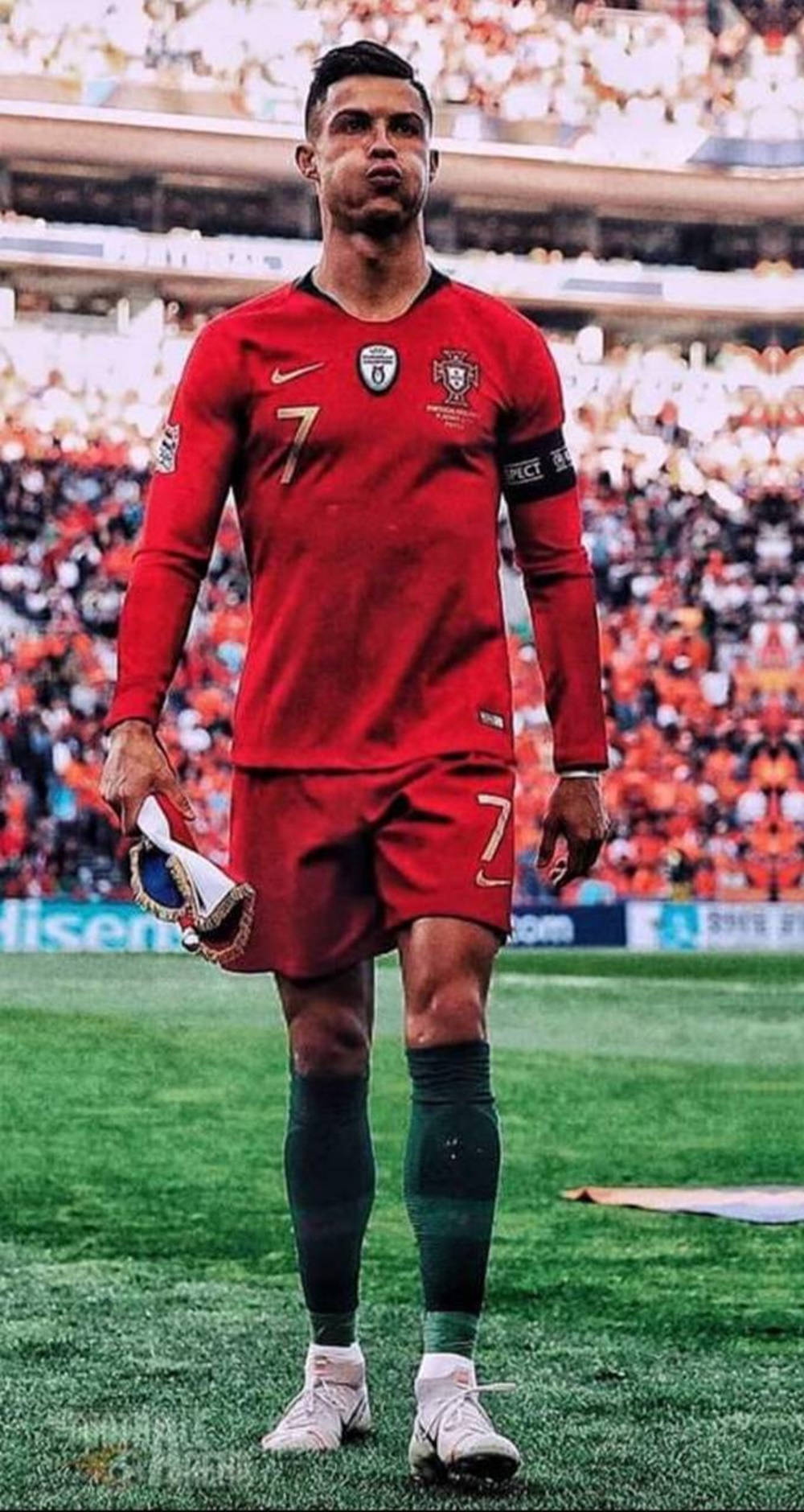 Cristiano Ronaldo Koel Portugal Nasionale Span Kaptein Muurpapier
