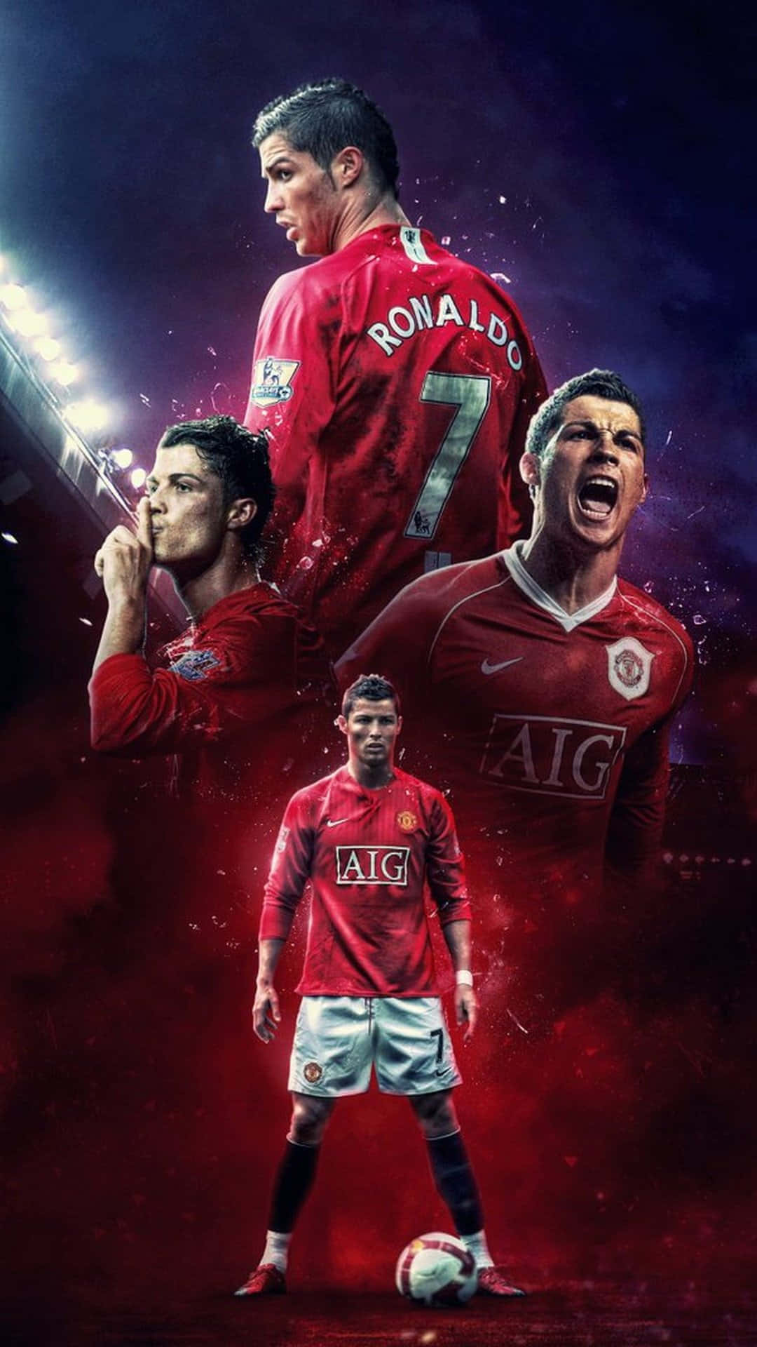 Cristiano Ronaldo straal op-veld intensiteit uit — Cristiano Ronaldo Muurpapier