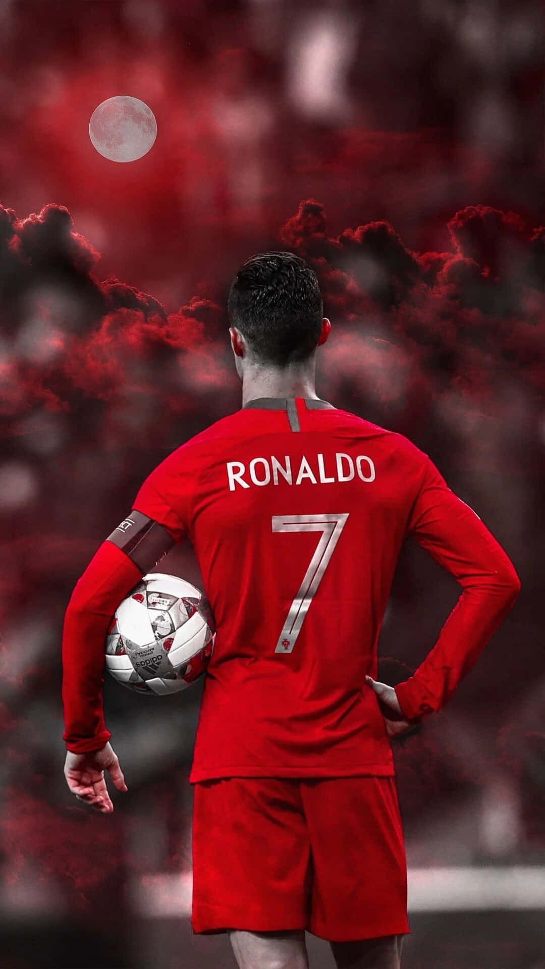 Cristiano Ronaldo in aksie tydens 'n wedstryd — Cristiano Ronaldo Muurpapier