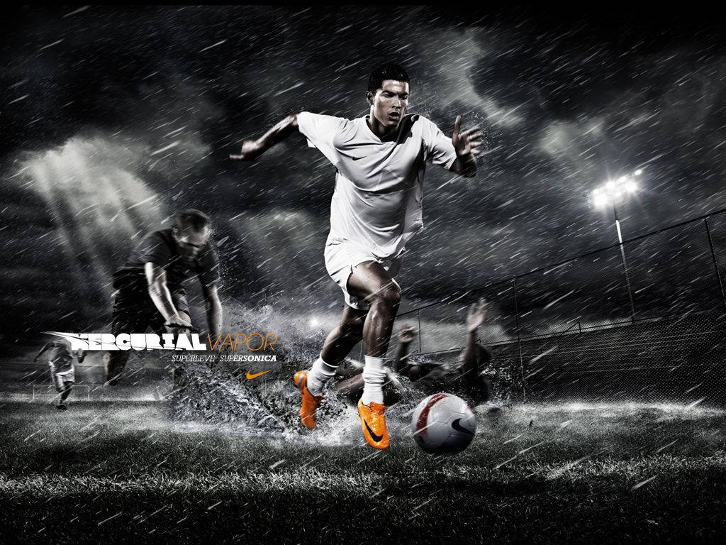Cristiano Ronaldo Nike Voorskou agtergrond. — Cristiano Ronaldo Muurpapier