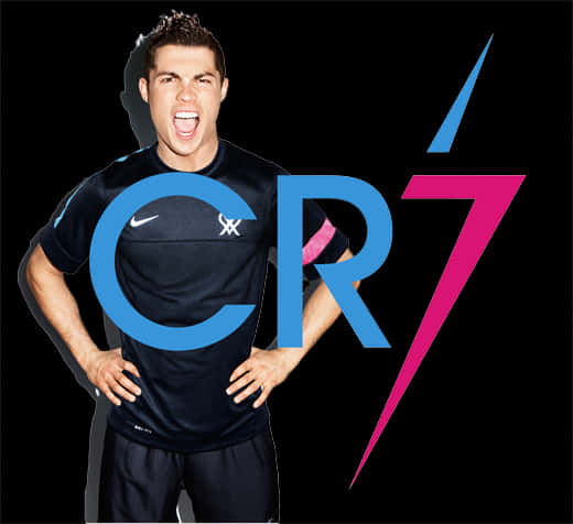 Cristiano Ronaldo C R7 Handelsmerk Posisie Muurpapier