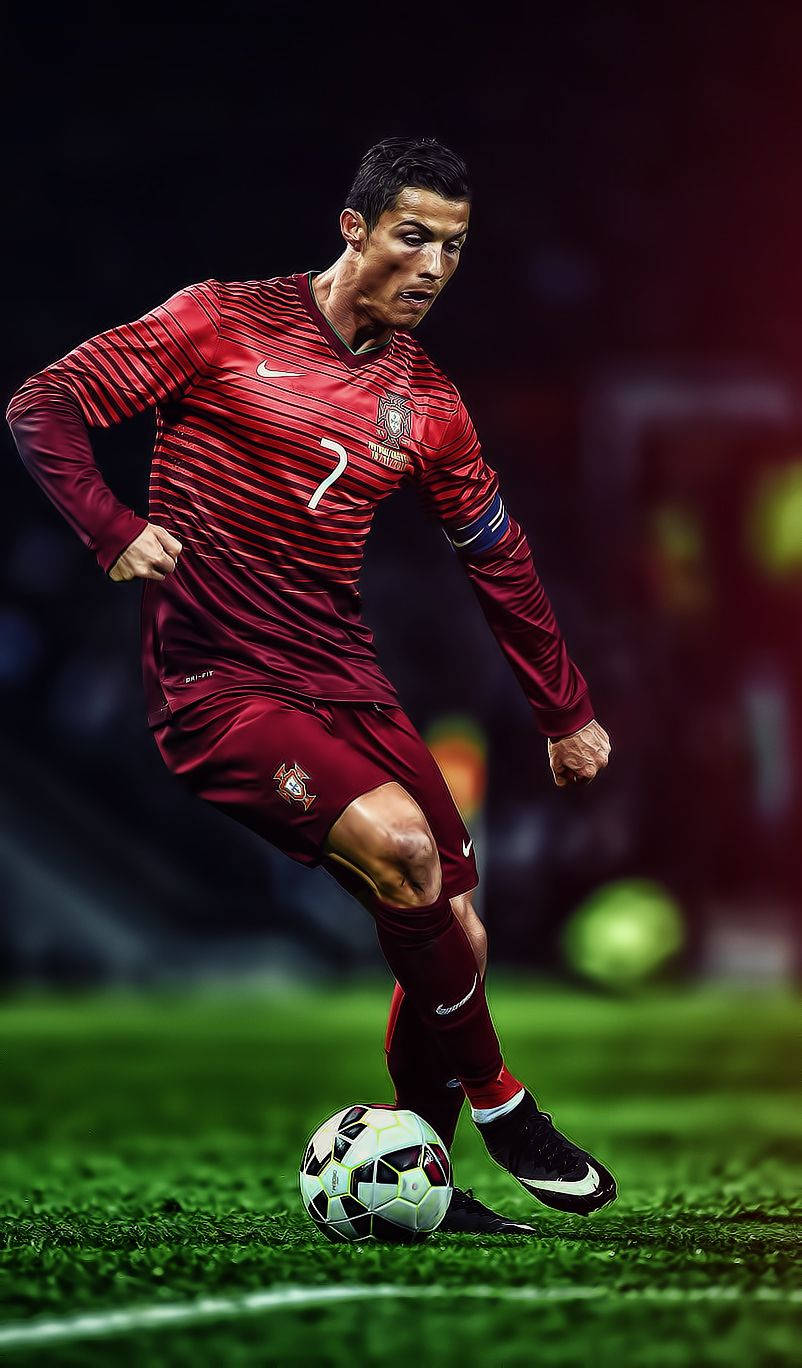 Cristiano Ronaldo In Aksie agtergrond. — Cristiano Ronaldo Muurpapier