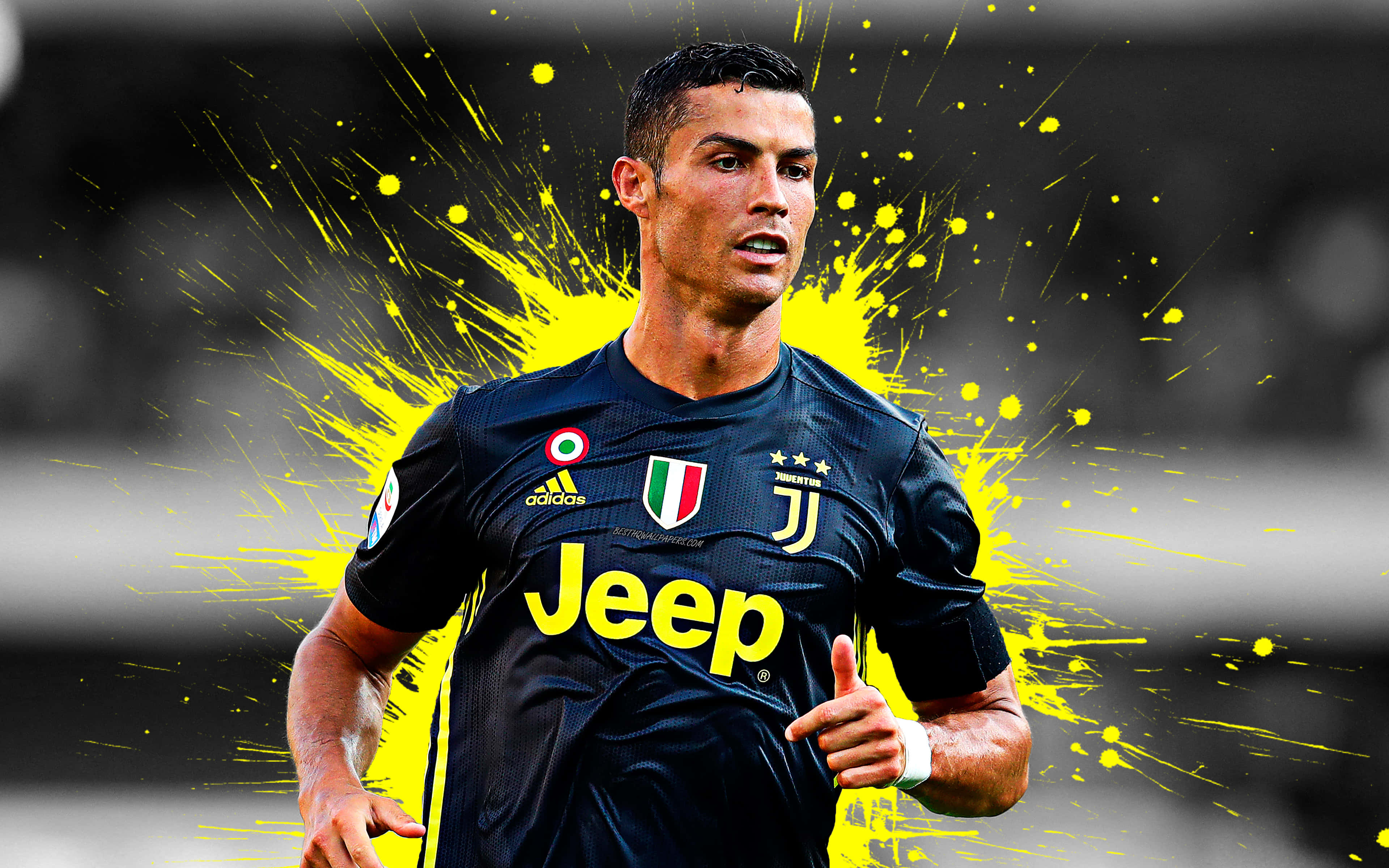 Cristiano Ronaldo in aksie, wys sy ongelooflike sokkervermoë Muurpapier