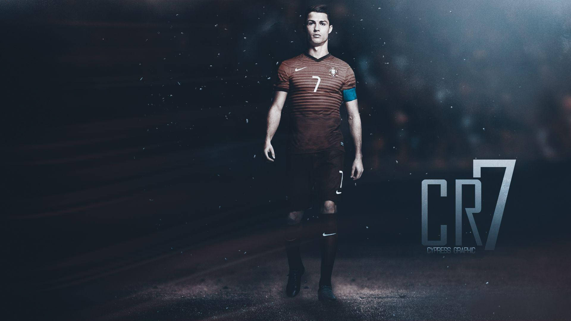 Cristiano Ronaldo Rooi Portugal Uniform-agtergrond. — Cristiano Ronaldo Muurpapier